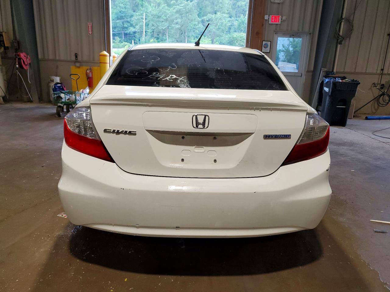 2012 Honda Civic Hybrid L White vin: JHMFB4F32CS007293