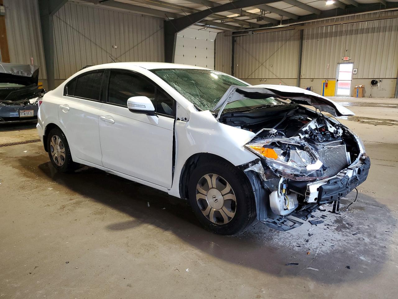 2012 Honda Civic Hybrid L White vin: JHMFB4F32CS007293