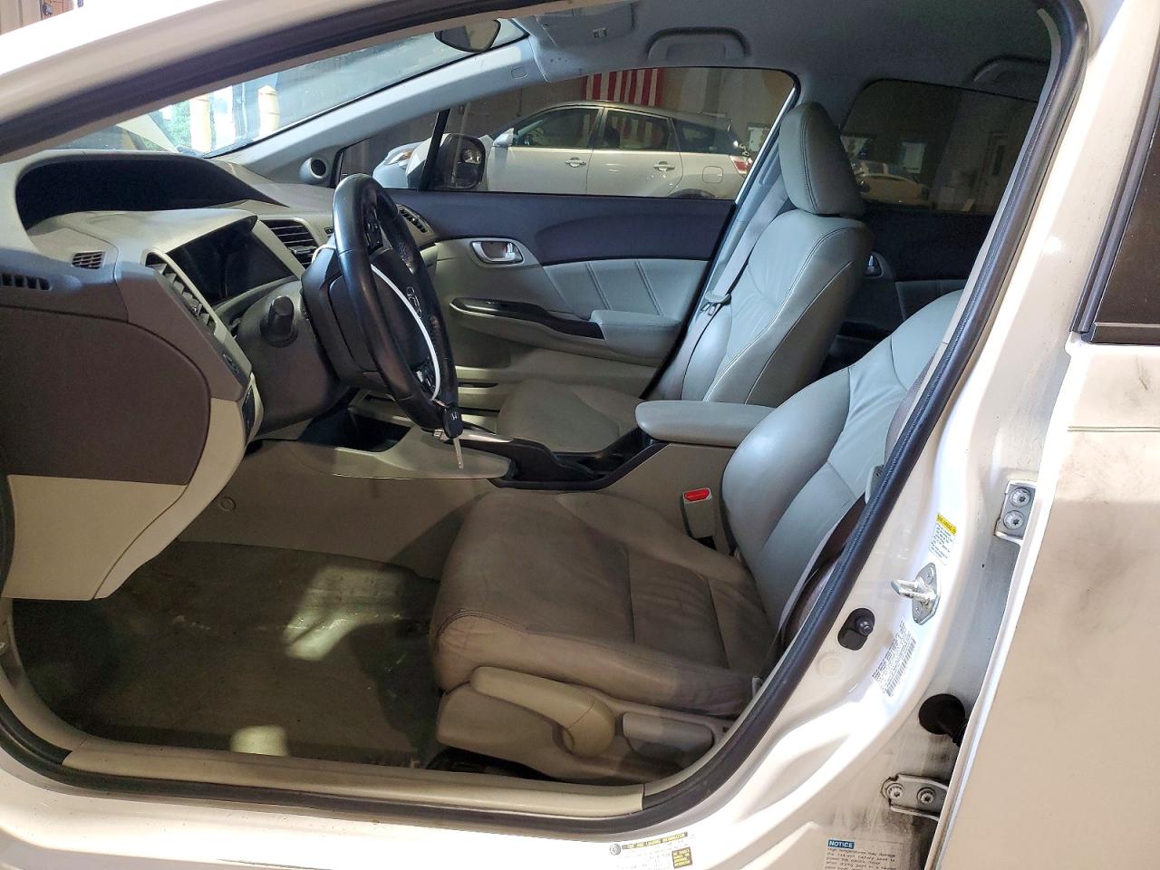 2012 Honda Civic Hybrid L White vin: JHMFB4F32CS007293