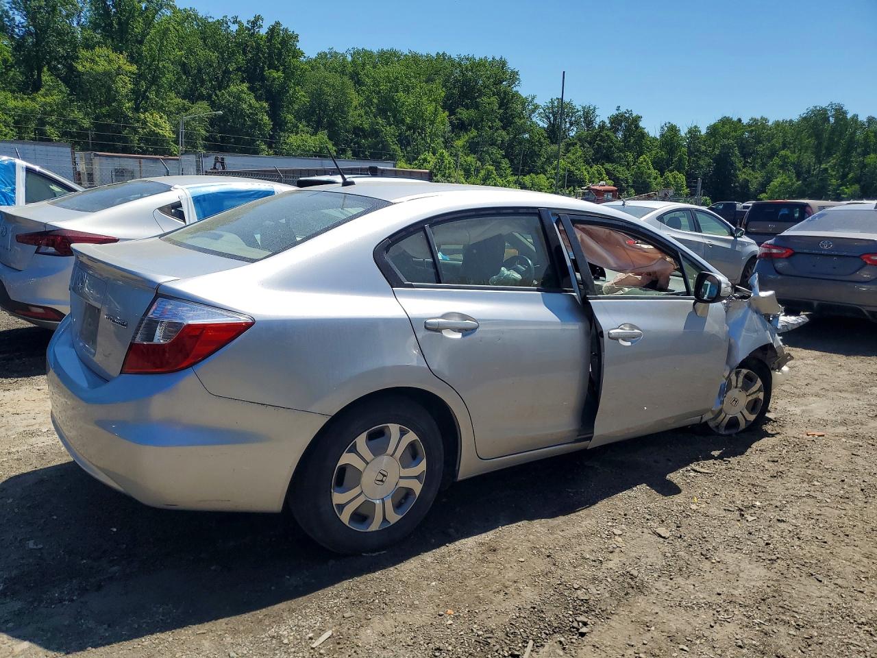 2012 Honda Civic Silver vin: JHMFB4F33CS002300