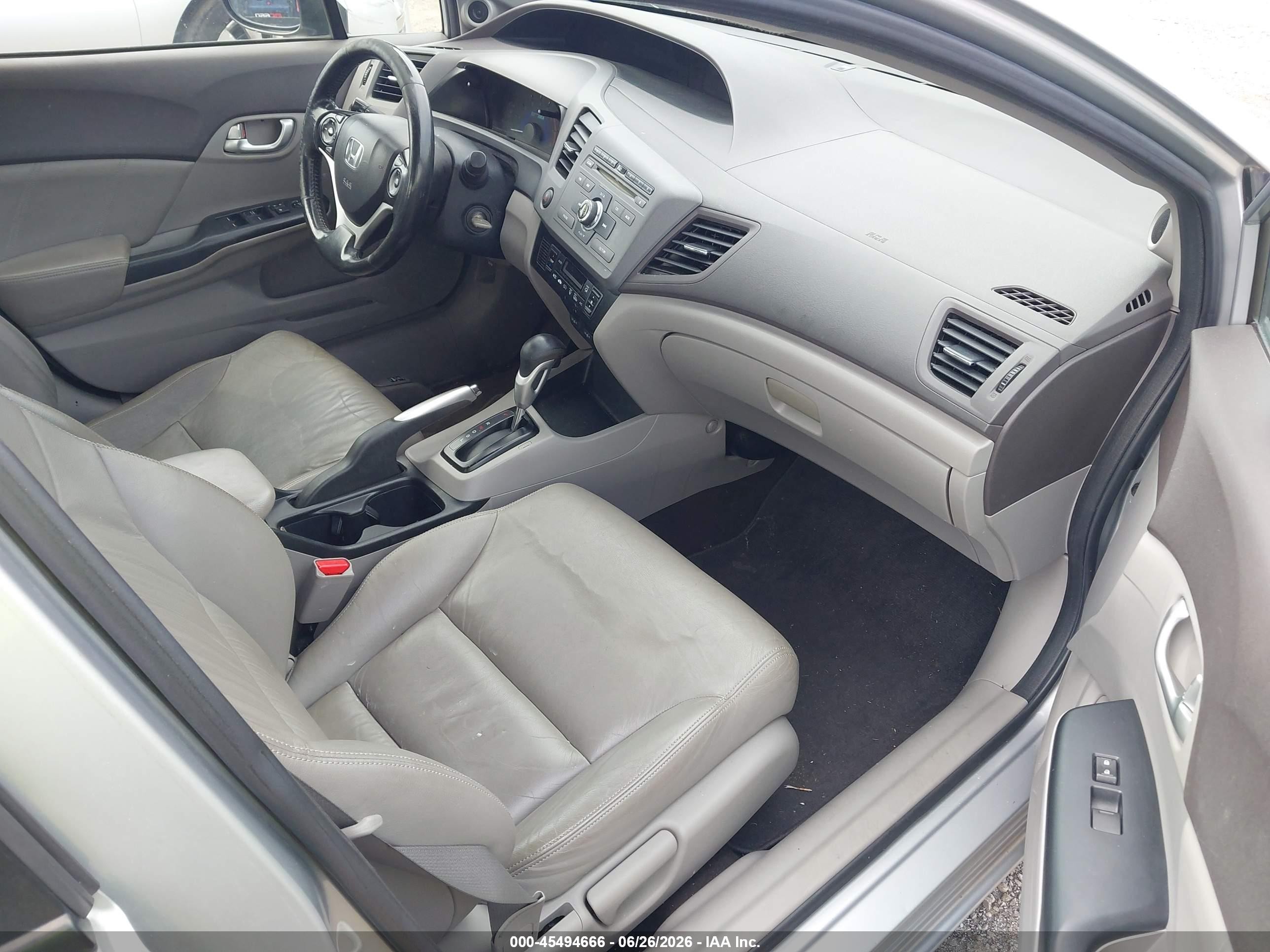 2012 Honda Civic Hybrid   Silver vin: JHMFB4F33CS003432