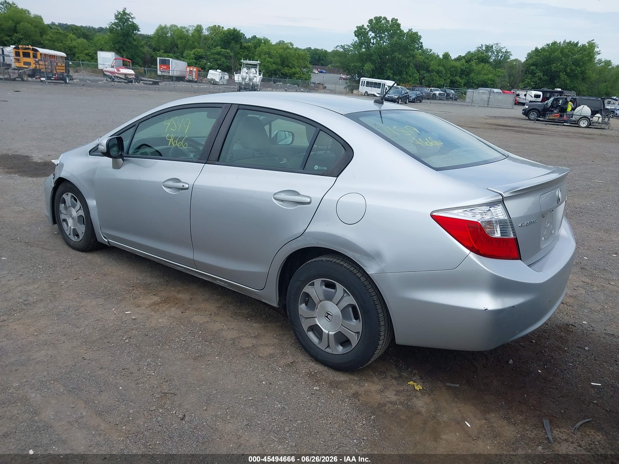 2012 Honda Civic Hybrid   Silver vin: JHMFB4F33CS003432