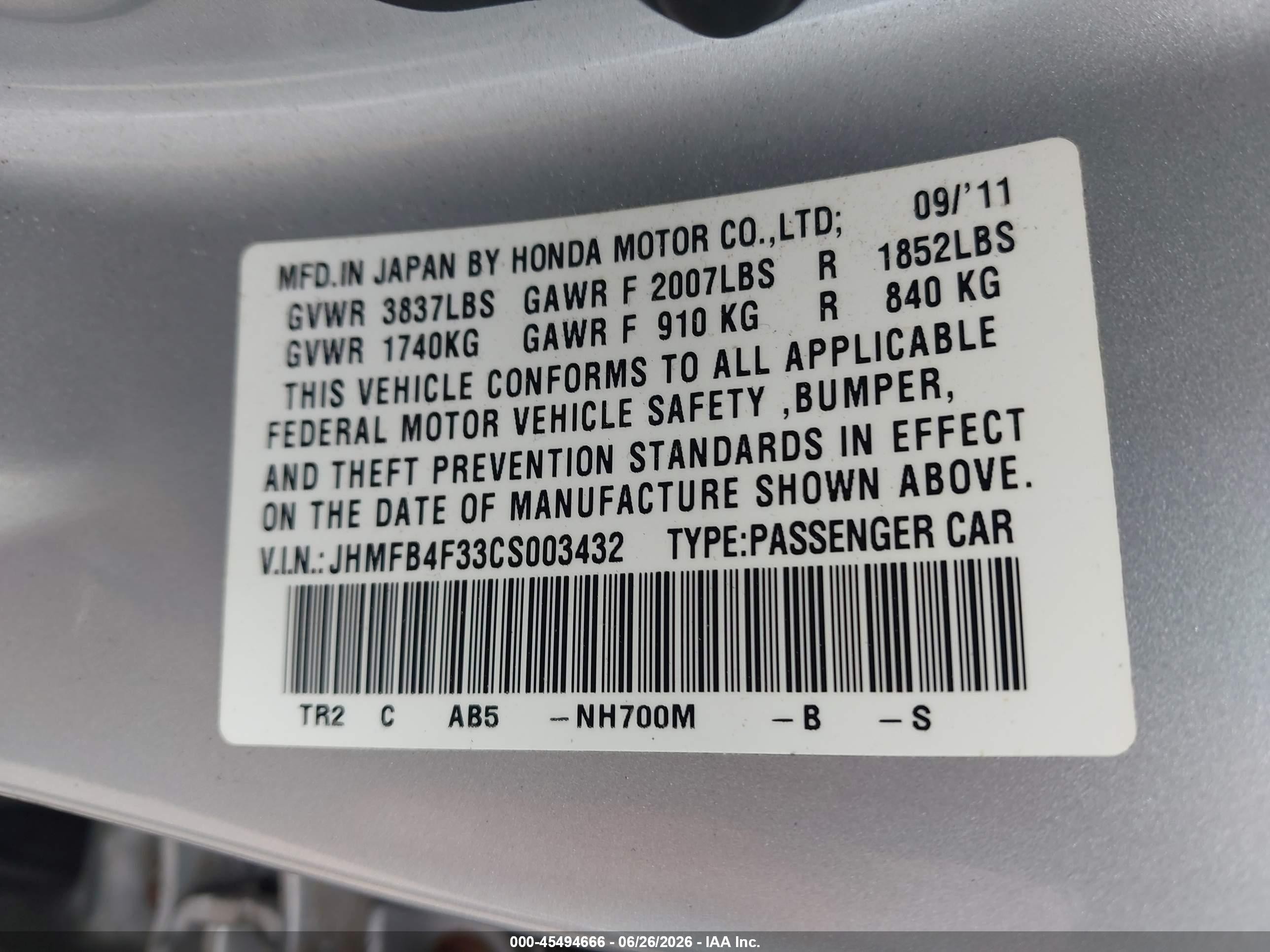 2012 Honda Civic Hybrid   Silver vin: JHMFB4F33CS003432