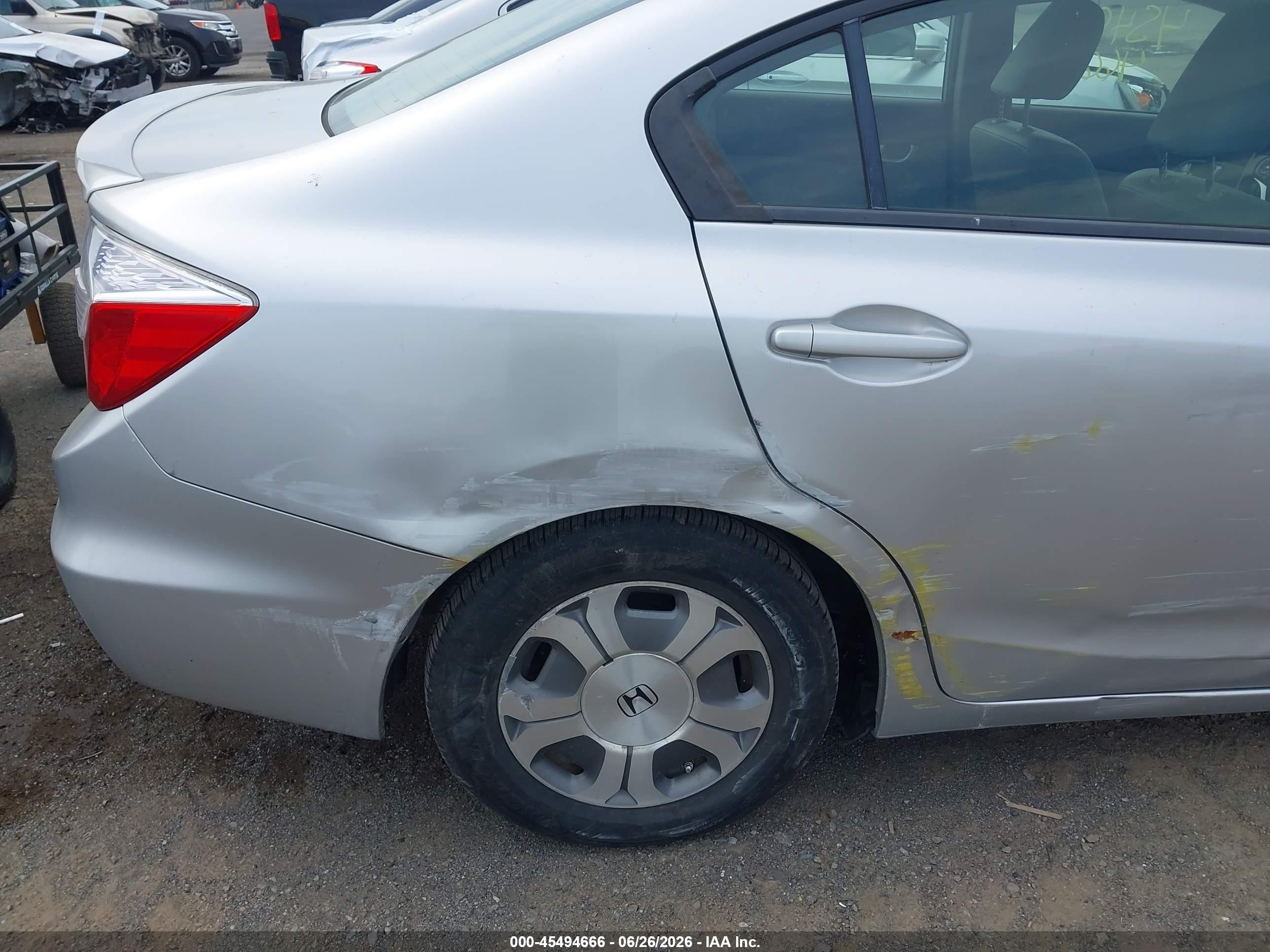 2012 Honda Civic Hybrid   Silver vin: JHMFB4F33CS003432