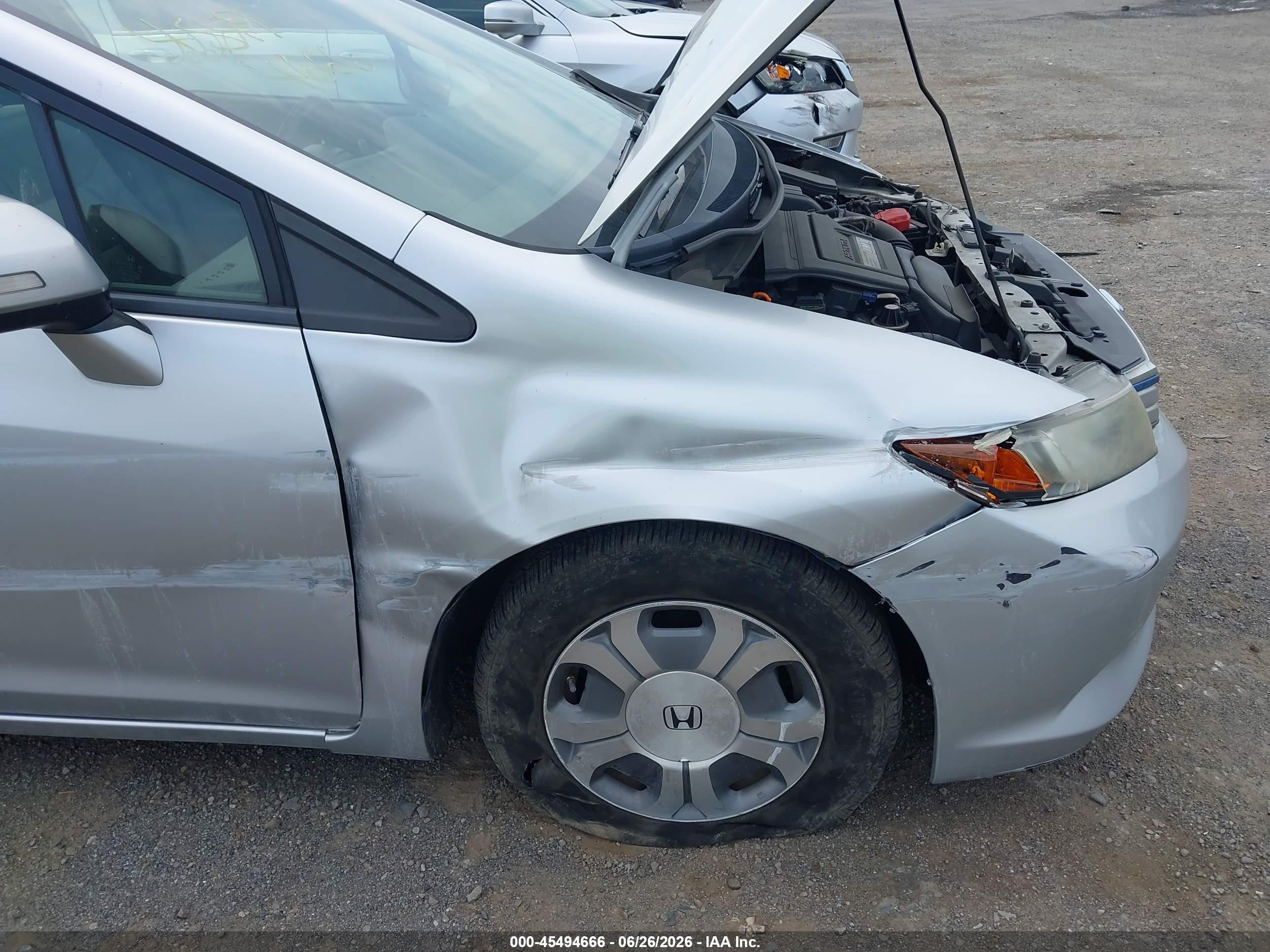 2012 Honda Civic Hybrid   Silver vin: JHMFB4F33CS003432