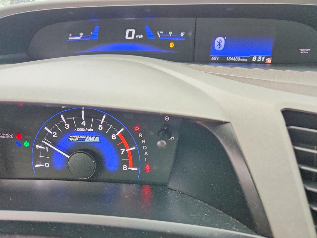 2012 Honda Civic Hybrid L Синий vin: JHMFB4F35CS006266