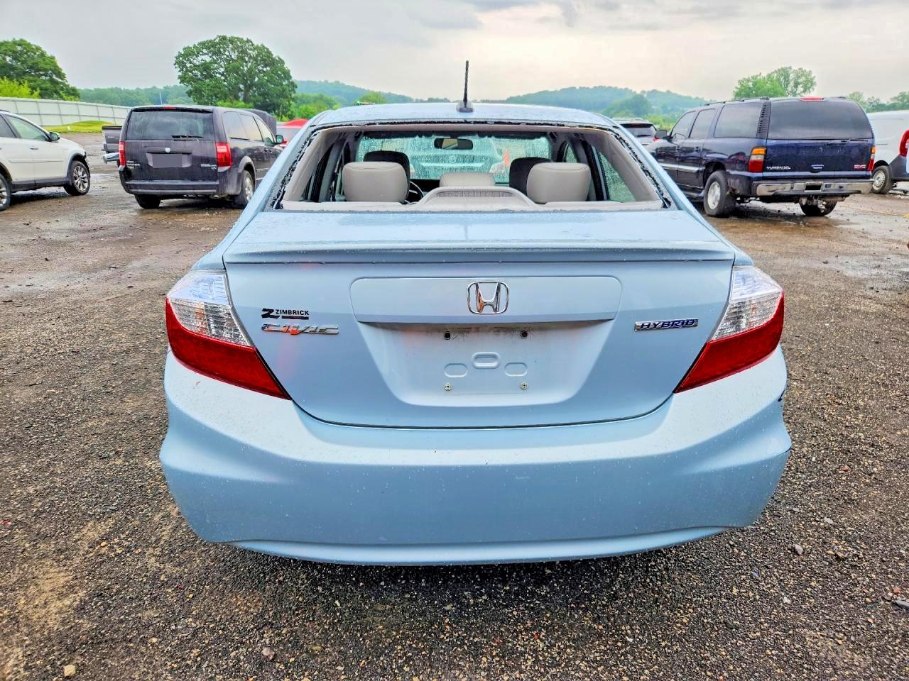 2012 Honda Civic Hybrid L Синий vin: JHMFB4F35CS006266