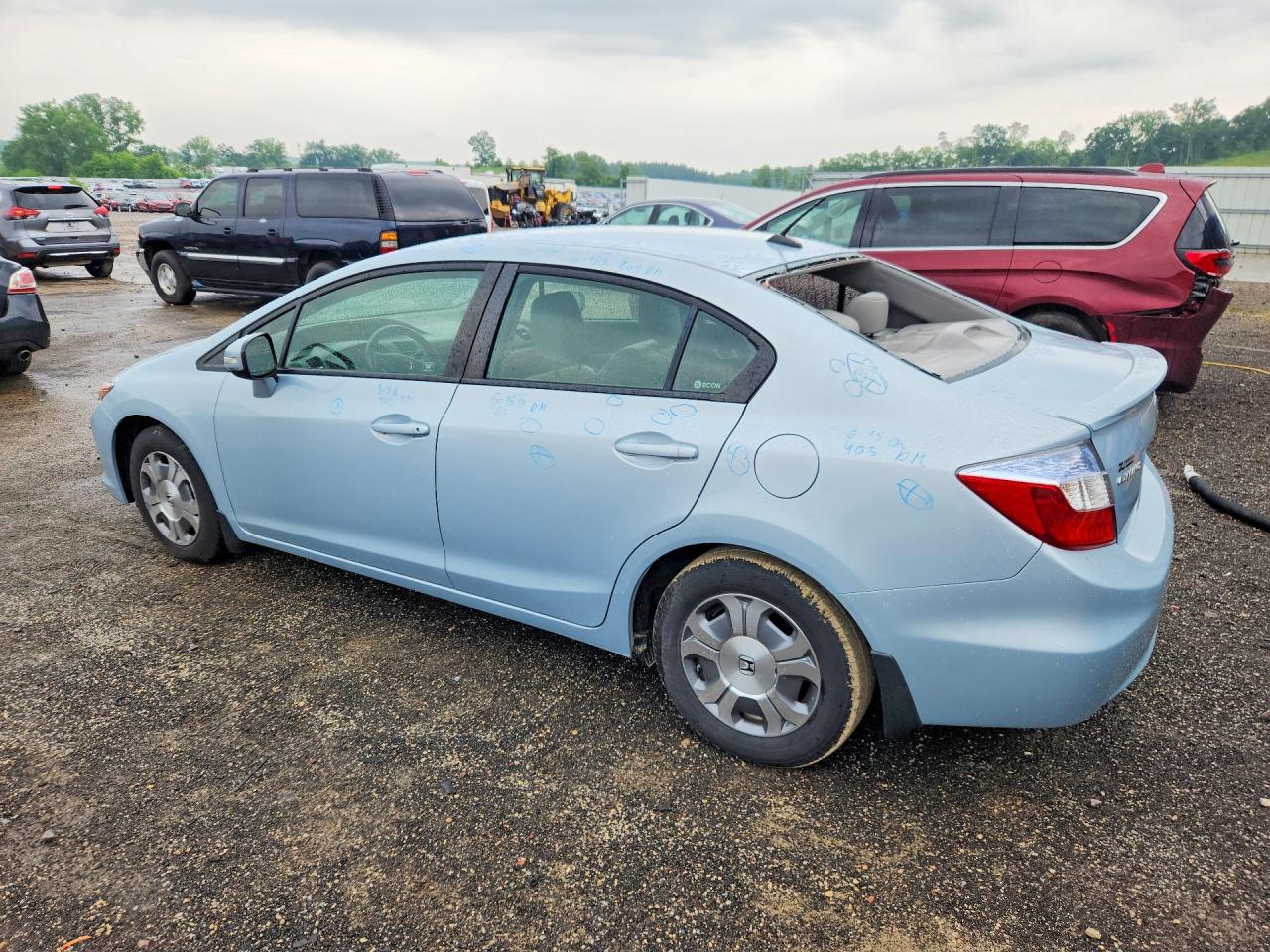 2012 Honda Civic Hybrid L Синий vin: JHMFB4F35CS006266