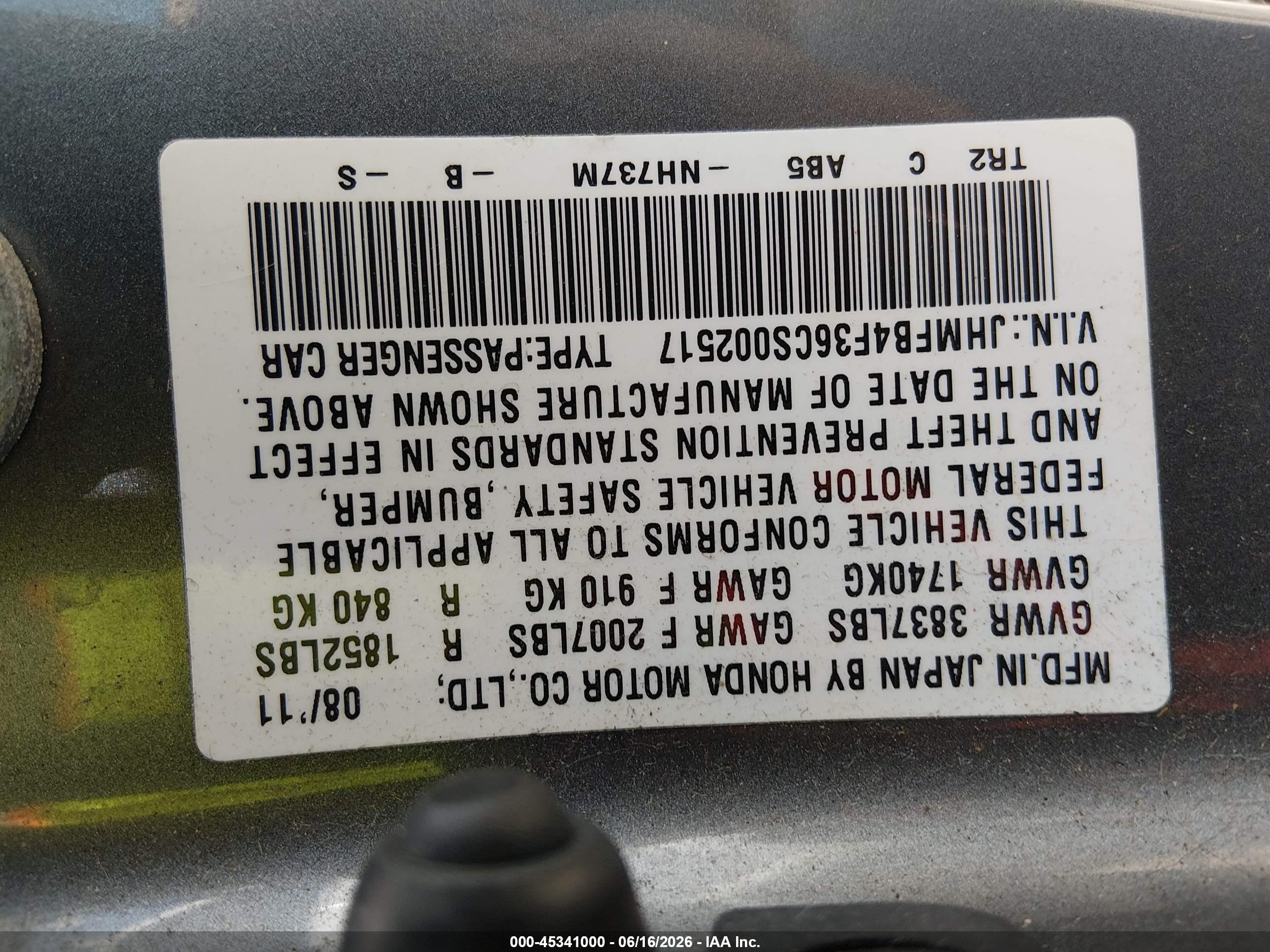 2012 Honda Civic Hybrid   Gray vin: JHMFB4F36CS002517