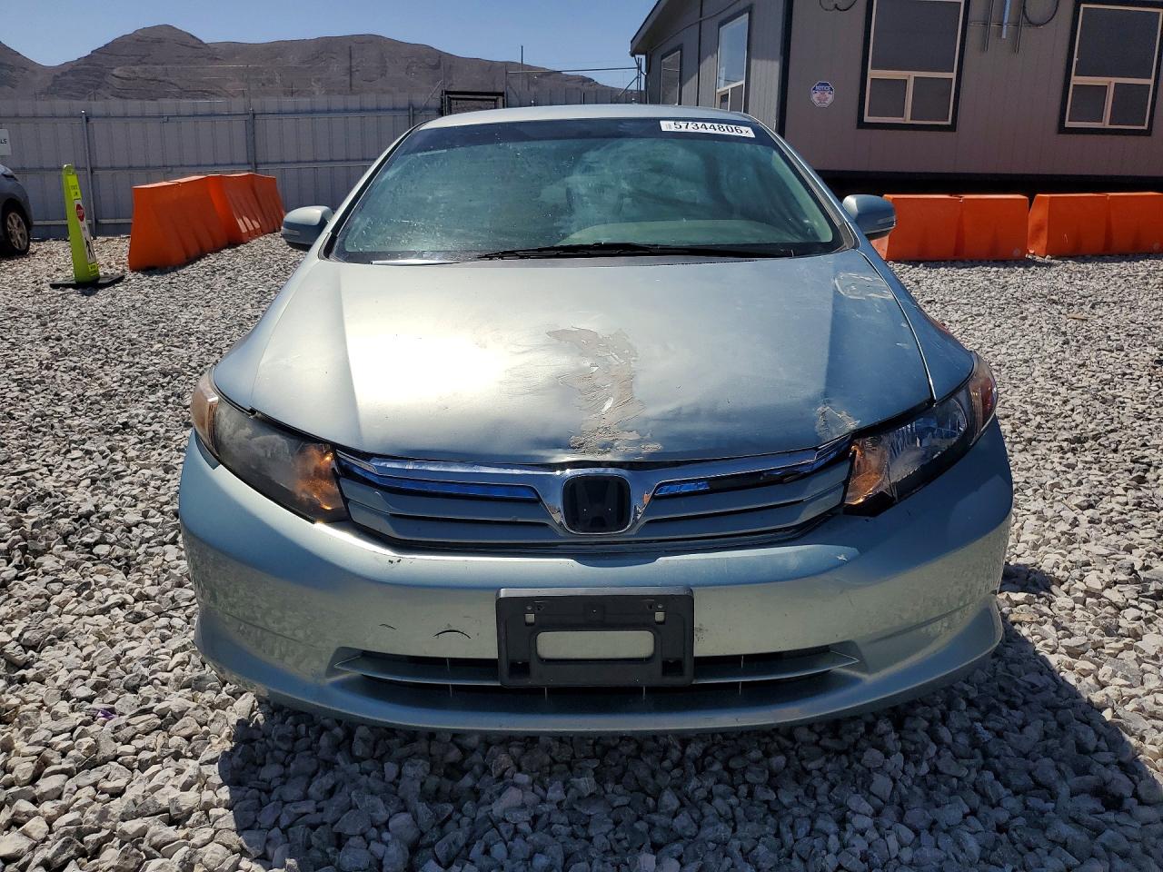 2012 Honda Civic Hybrid L Silver vin: JHMFB4F36CS002596