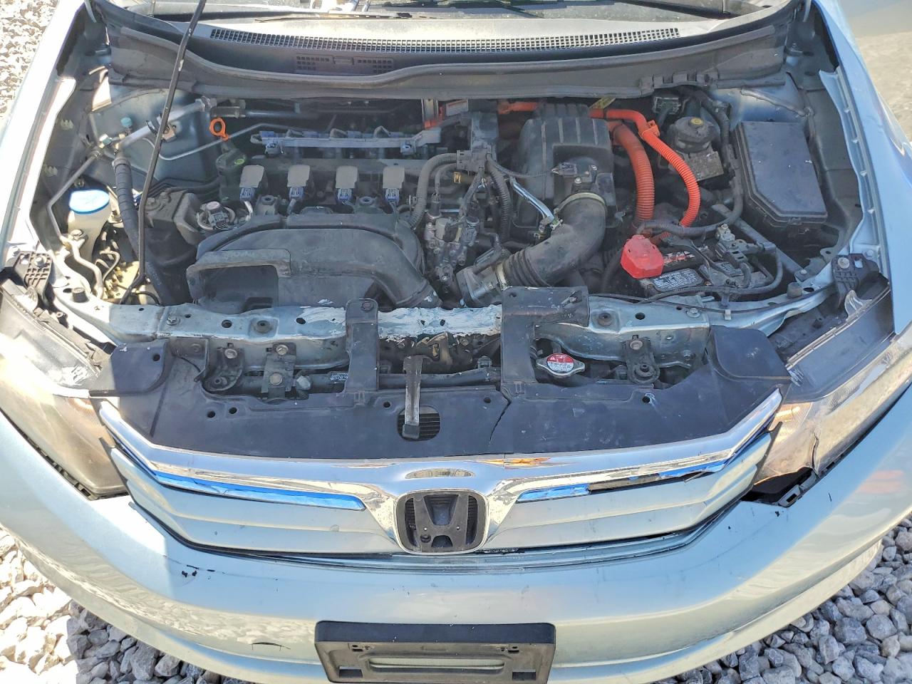 2012 Honda Civic Hybrid L Silver vin: JHMFB4F36CS002596