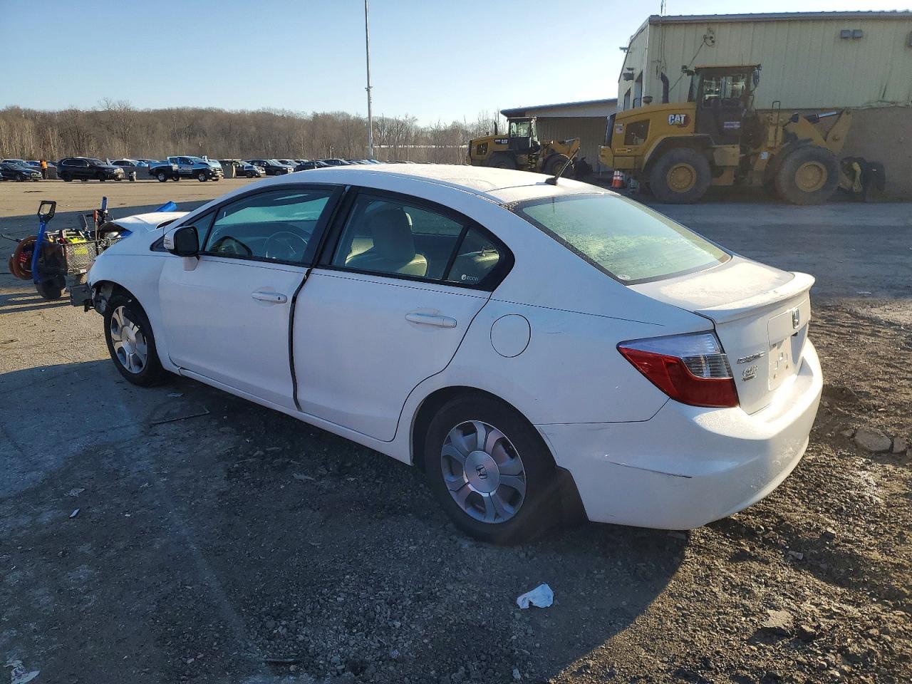 2012 Honda Civic Hybrid L White vin: JHMFB4F36CS007796