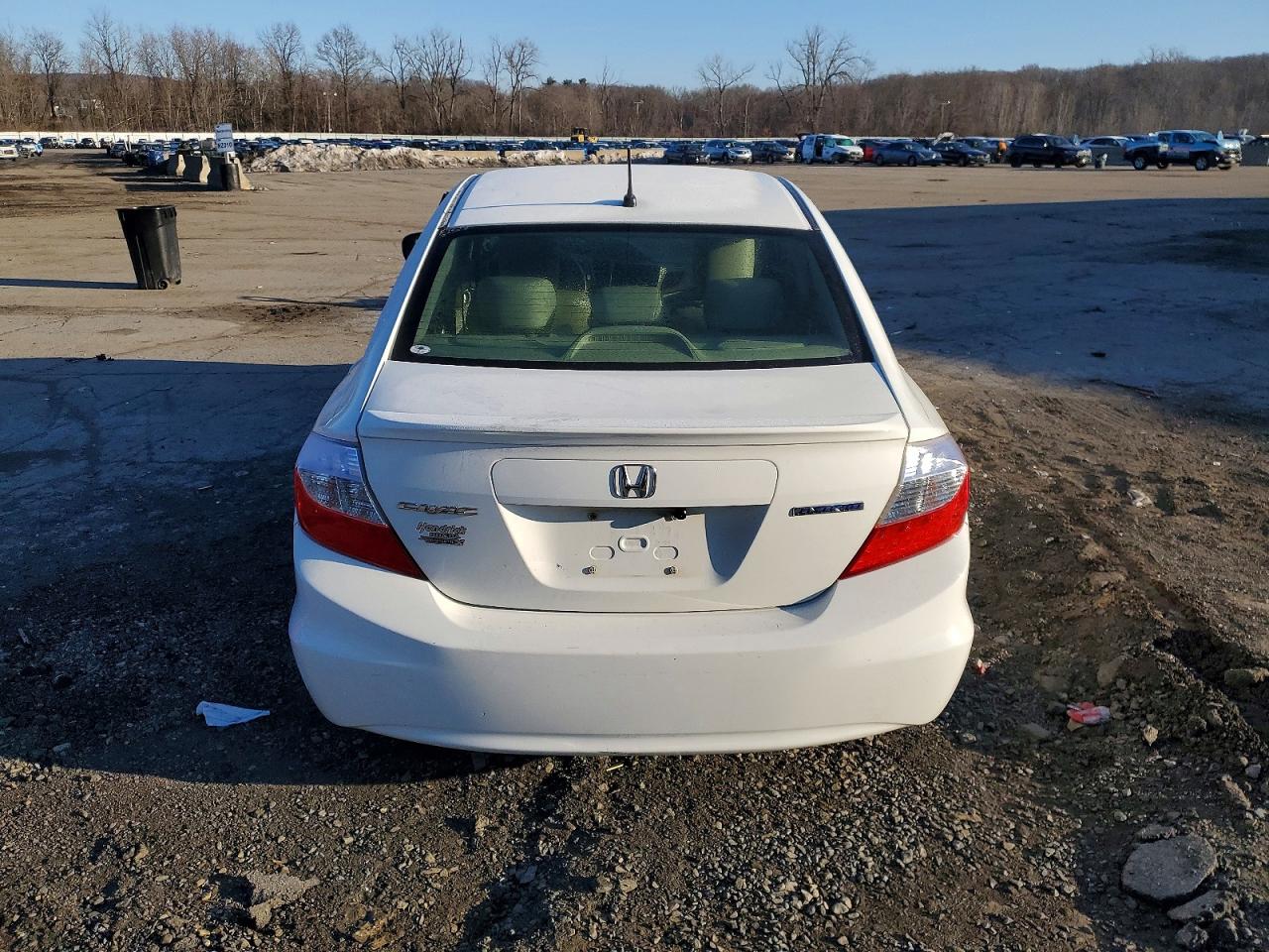 2012 Honda Civic Hybrid L White vin: JHMFB4F36CS007796