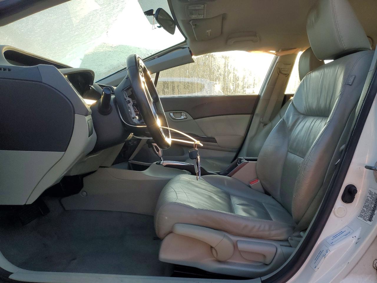 2012 Honda Civic Hybrid L White vin: JHMFB4F36CS007796