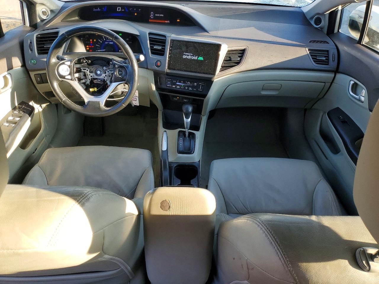 2012 Honda Civic Hybrid L White vin: JHMFB4F36CS007796