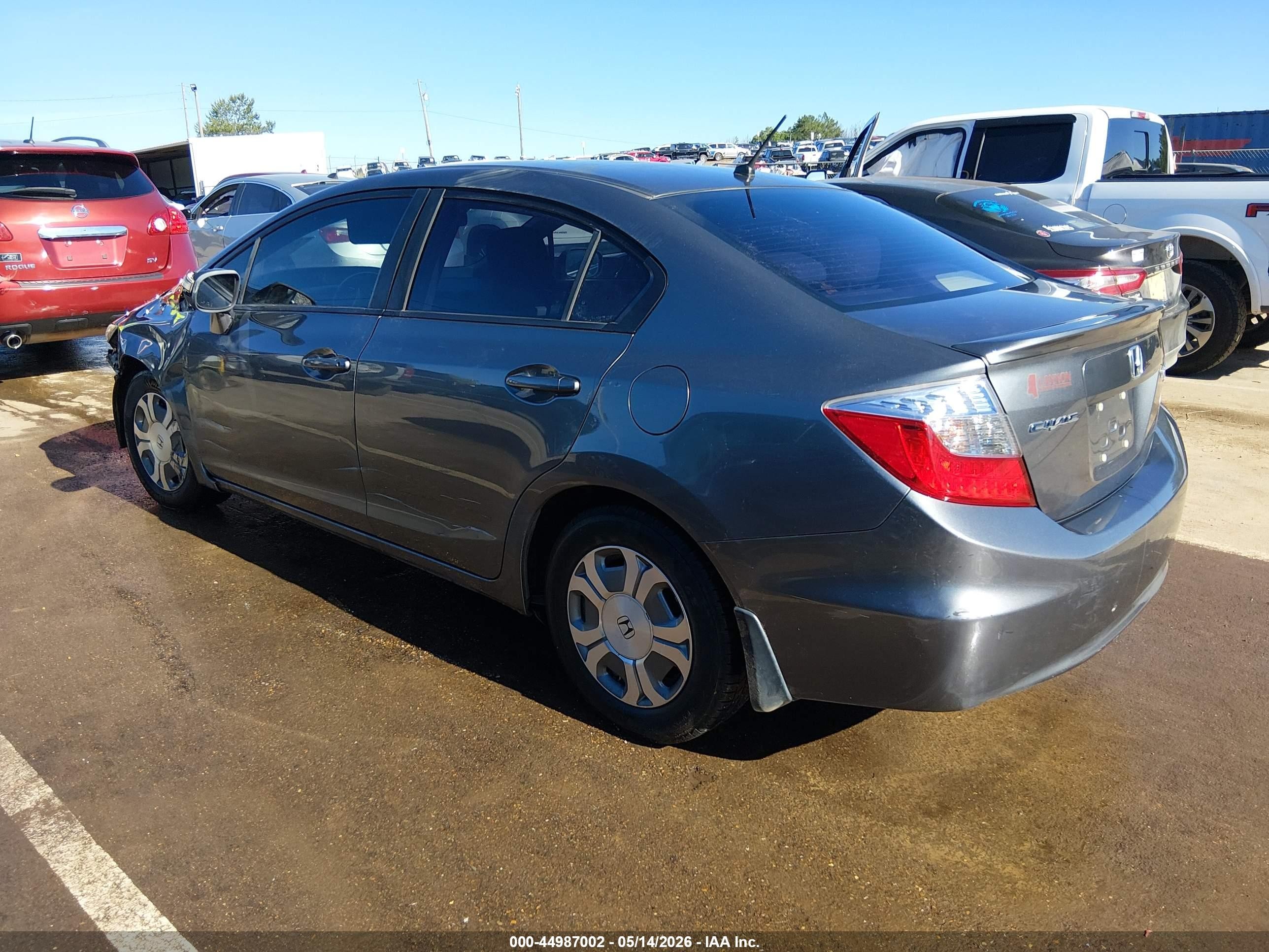 2012 Honda Civic Hybrid   Gray vin: JHMFB4F37CS005698