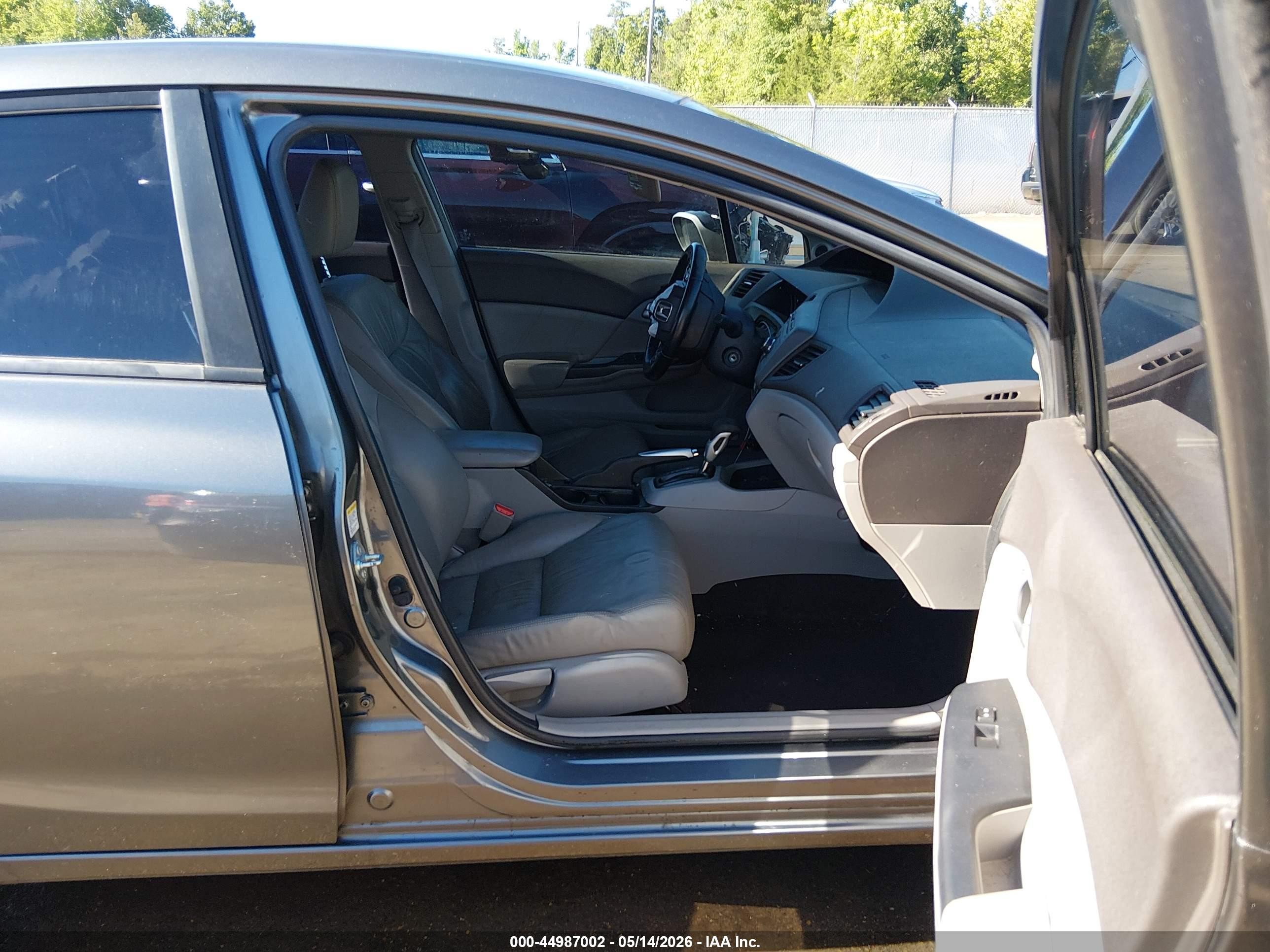 2012 Honda Civic Hybrid   Gray vin: JHMFB4F37CS005698