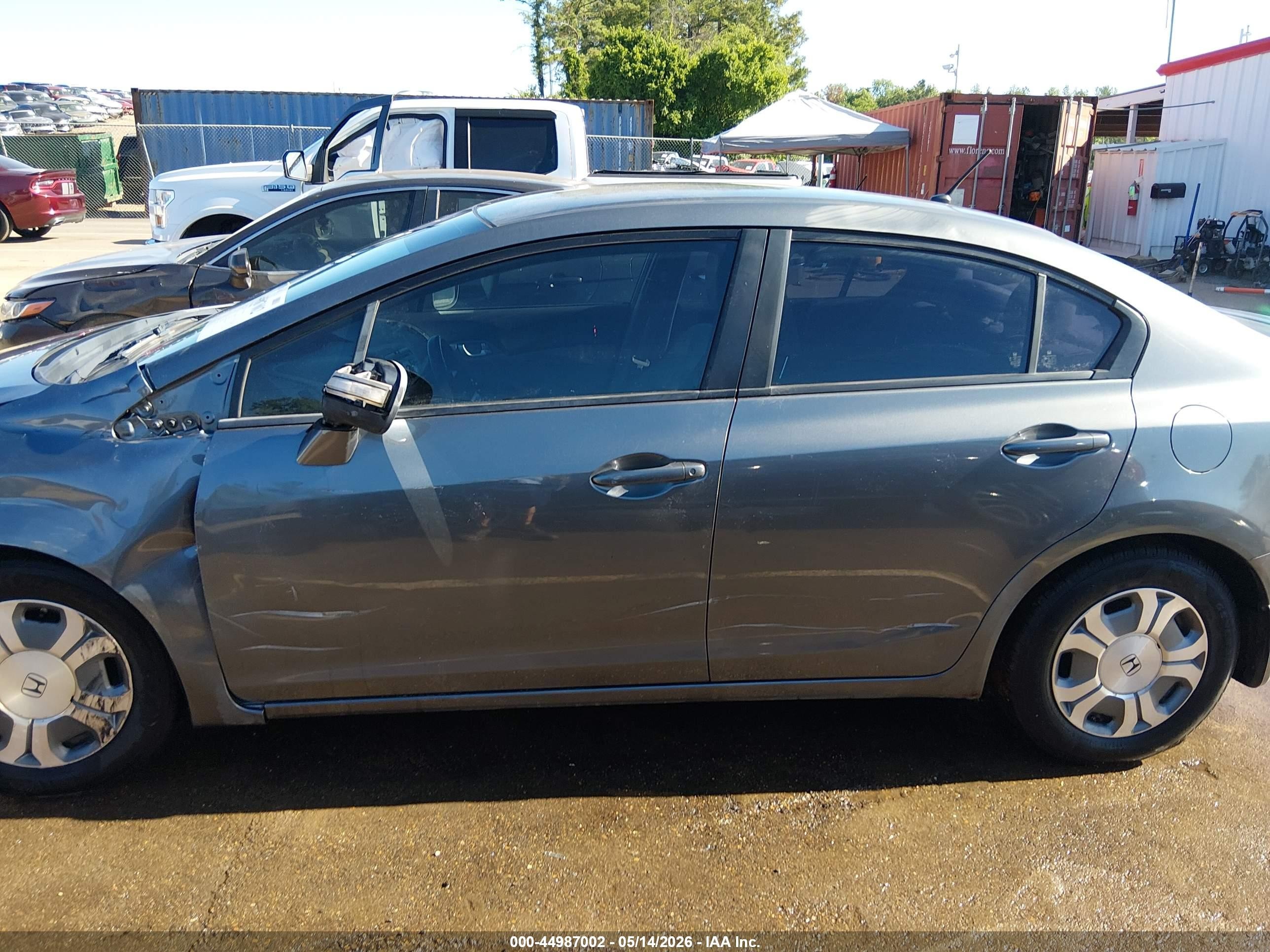 2012 Honda Civic Hybrid   Gray vin: JHMFB4F37CS005698