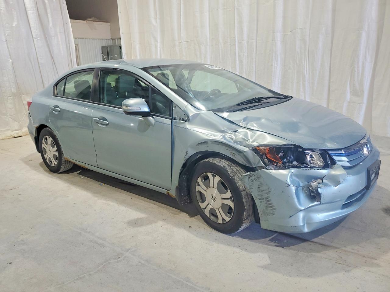2012 Honda Civic Hybrid L Blue vin: JHMFB4F38CS001305
