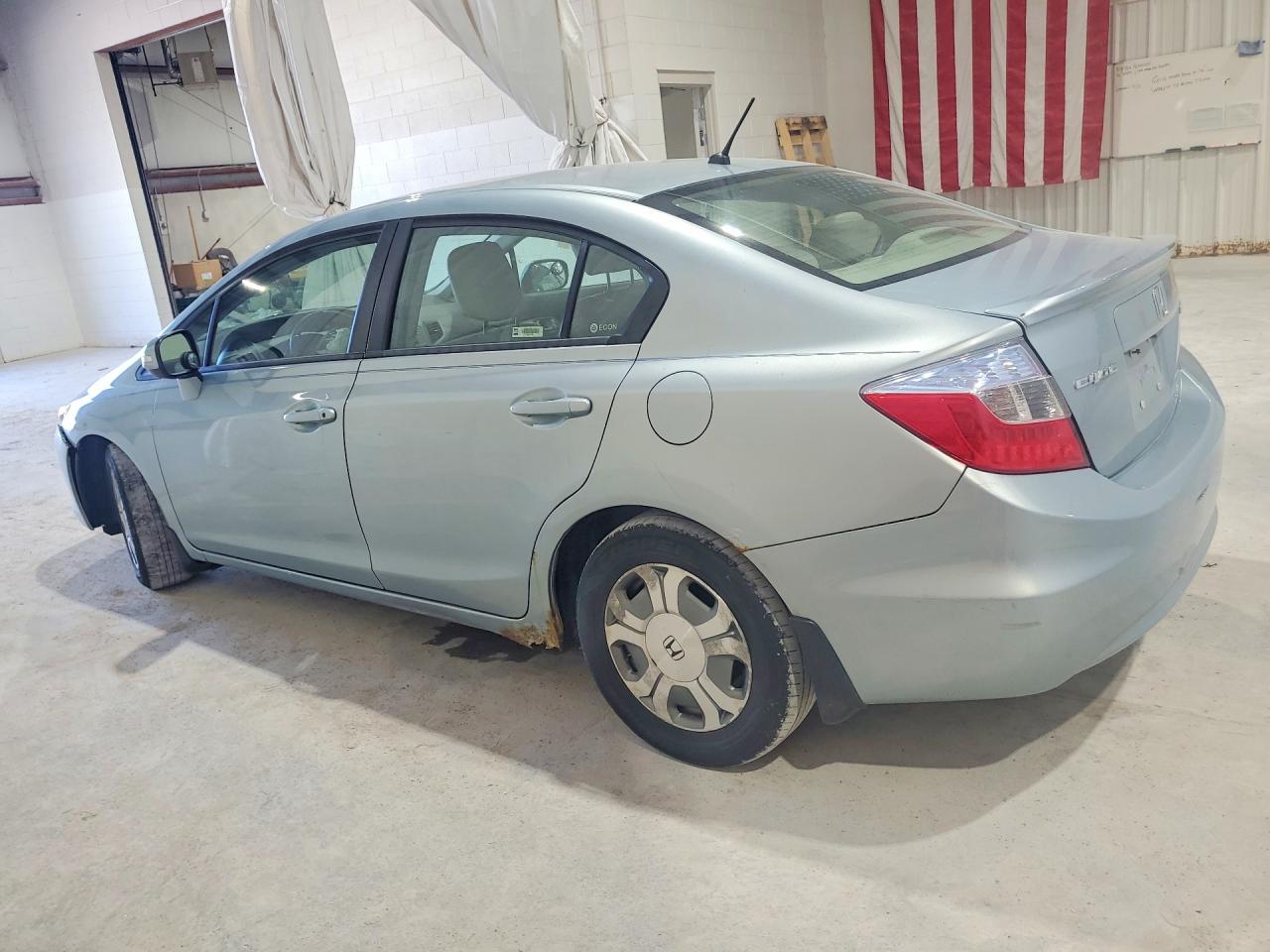 2012 Honda Civic Hybrid L Blue vin: JHMFB4F38CS001305