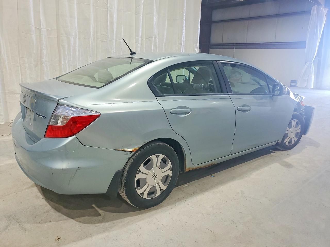 2012 Honda Civic Hybrid L Blue vin: JHMFB4F38CS001305