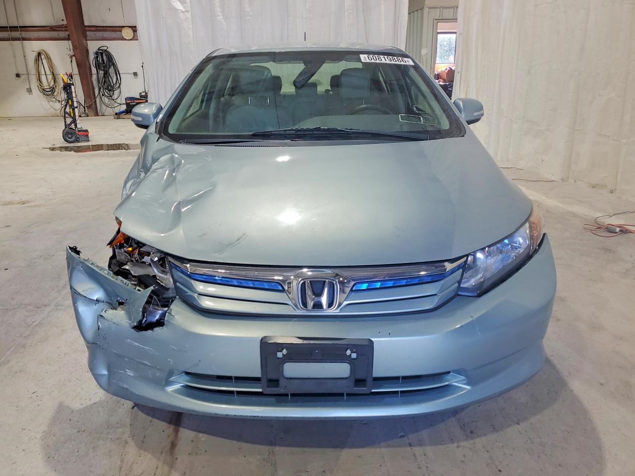 2012 Honda Civic Hybrid L Blue vin: JHMFB4F38CS001305