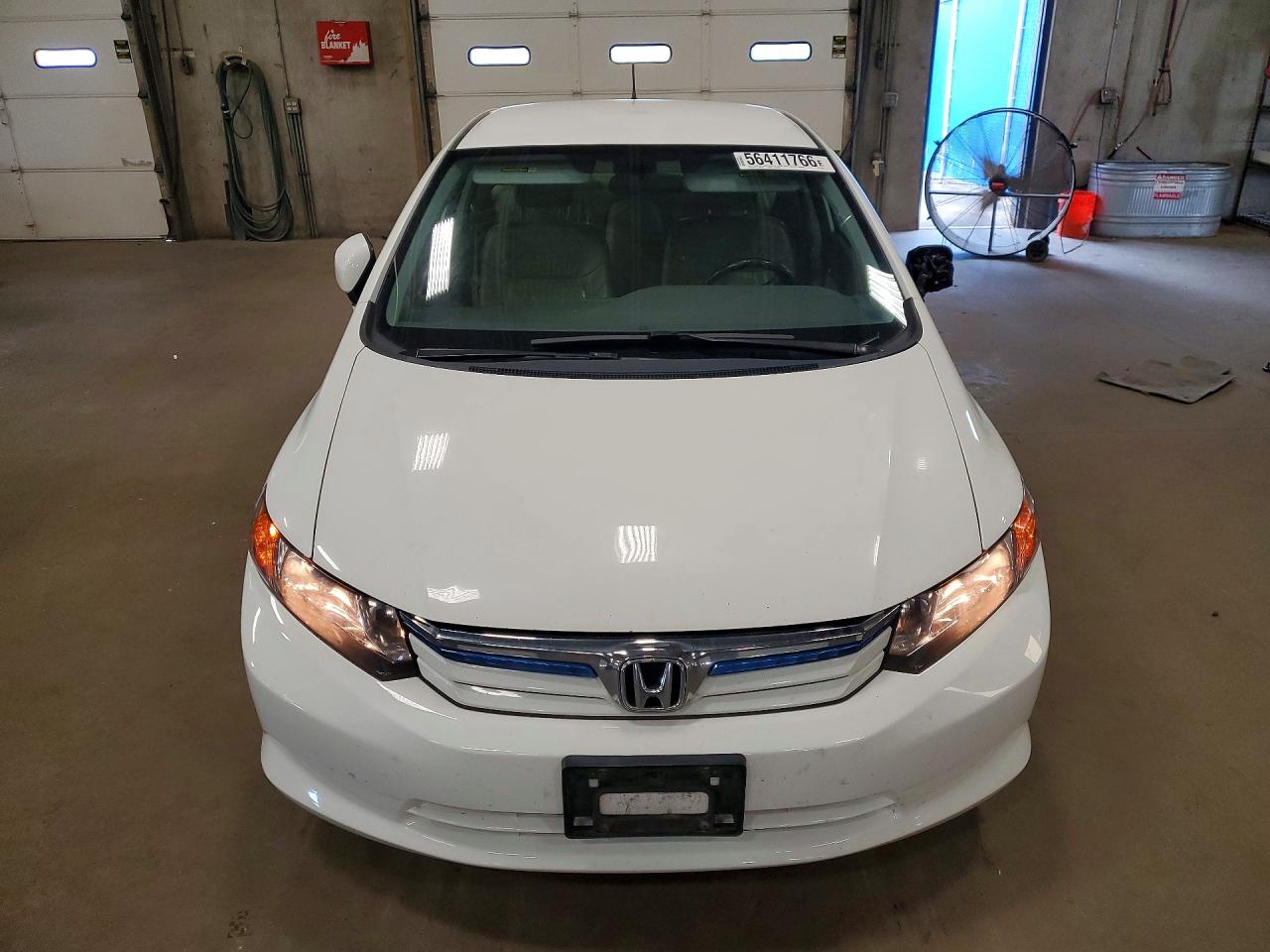 2012 Honda Civic Hybrid L White vin: JHMFB4F38CS006908