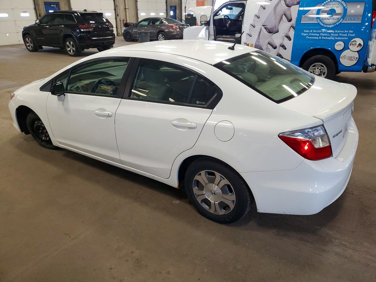2012 Honda Civic Hybrid L White vin: JHMFB4F38CS006908
