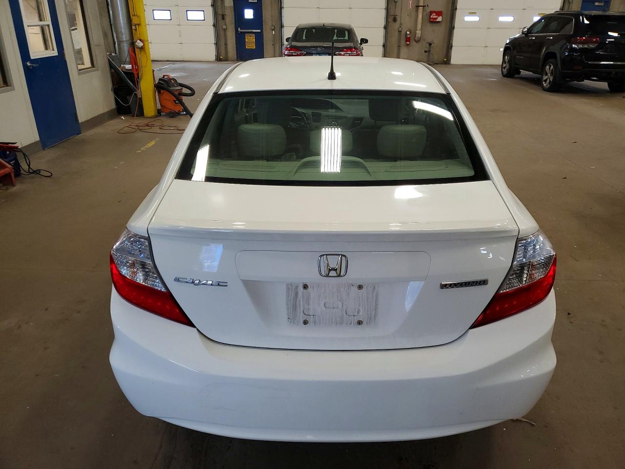 2012 Honda Civic Hybrid L White vin: JHMFB4F38CS006908