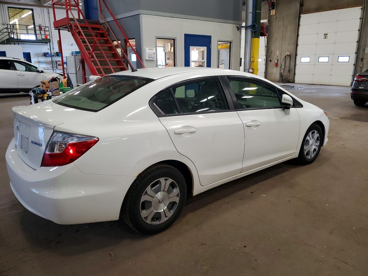 2012 Honda Civic Hybrid L White vin: JHMFB4F38CS006908