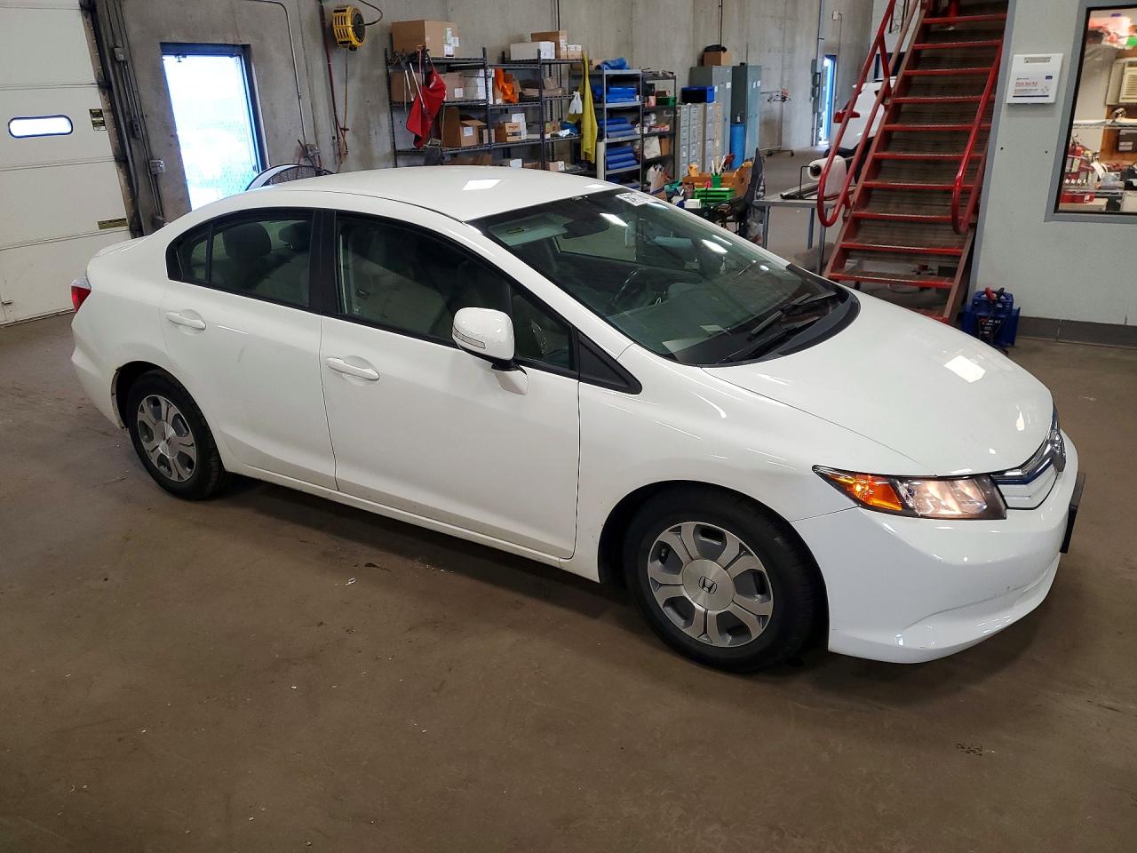 2012 Honda Civic Hybrid L White vin: JHMFB4F38CS006908