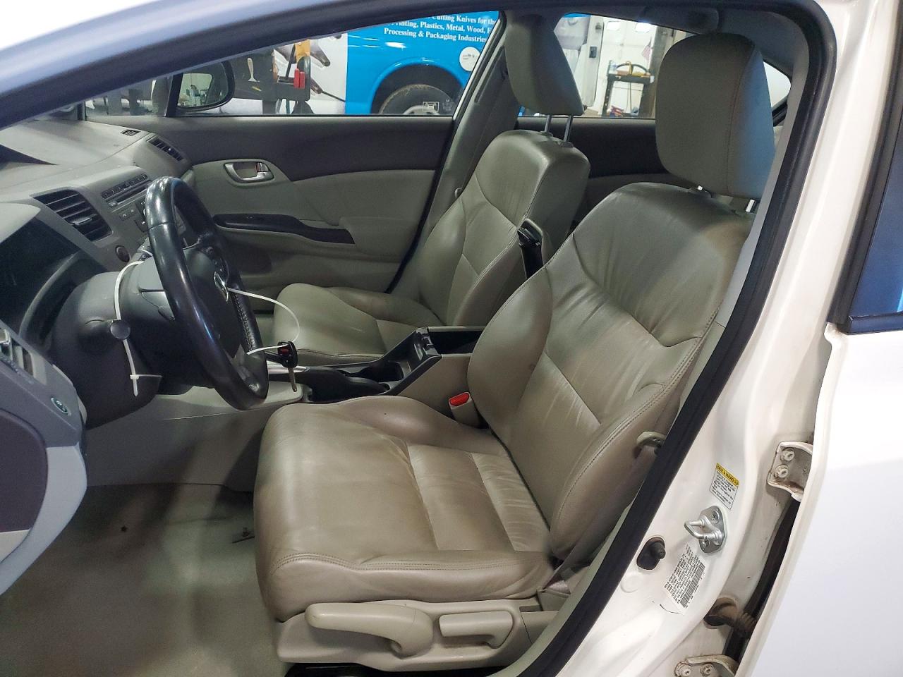 2012 Honda Civic Hybrid L White vin: JHMFB4F38CS006908