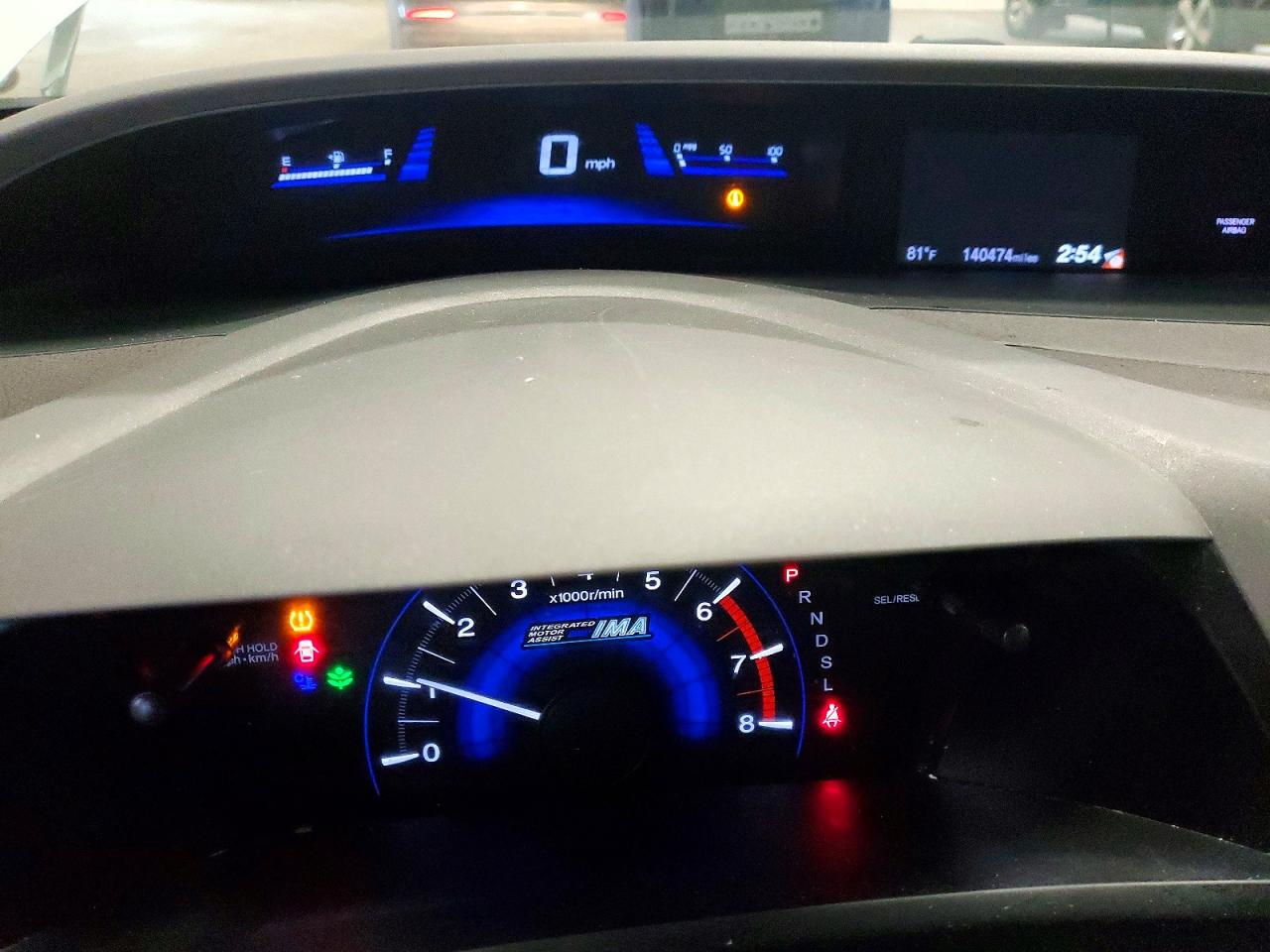 2012 Honda Civic Hybrid L White vin: JHMFB4F38CS006908