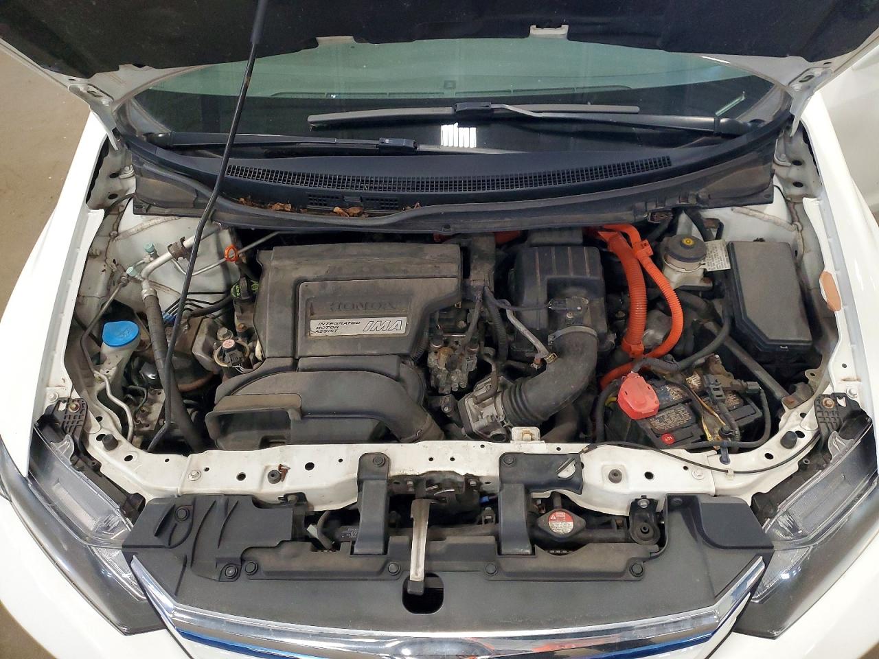 2012 Honda Civic Hybrid L White vin: JHMFB4F38CS006908