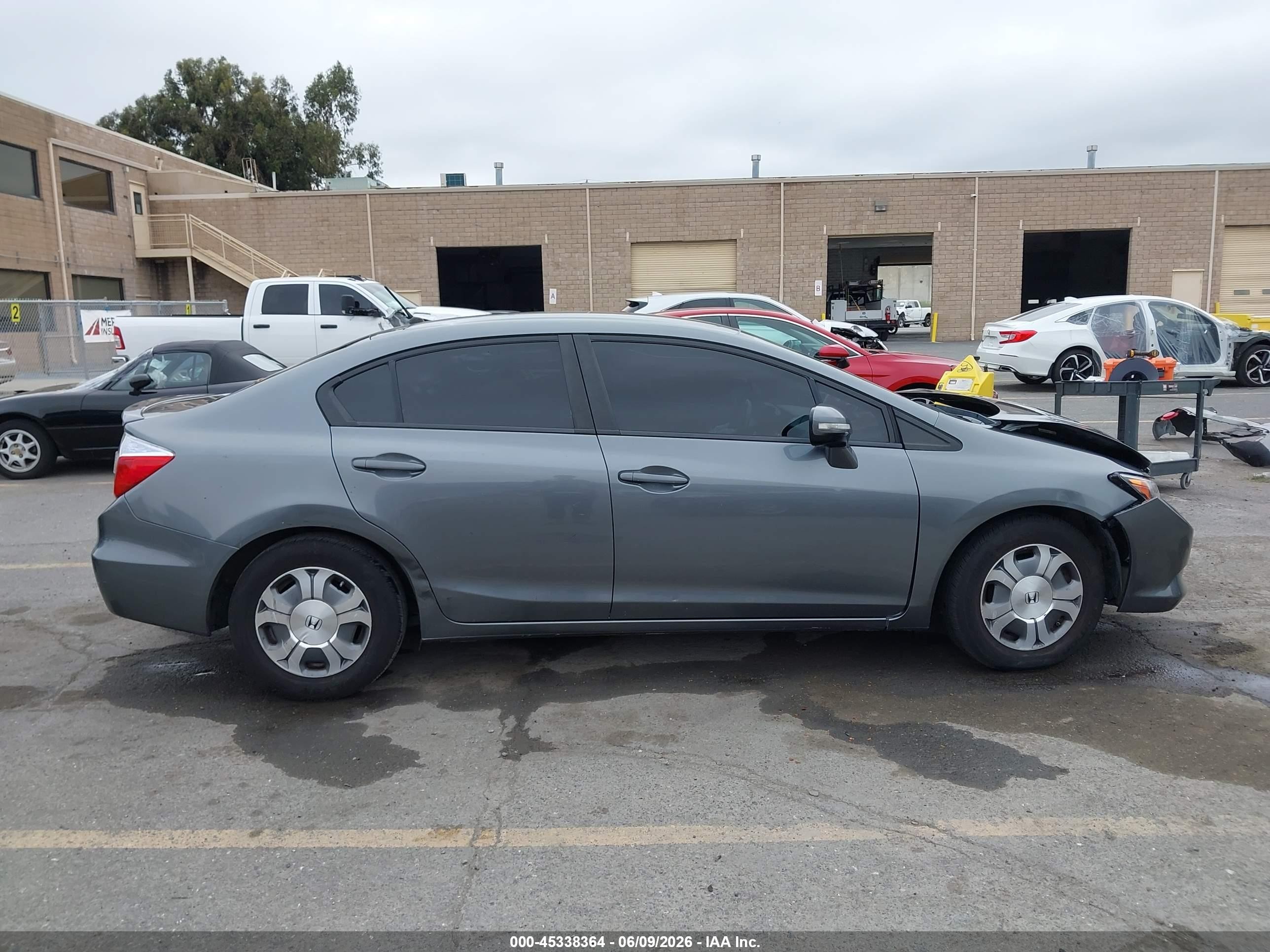 2012 Honda Civic Hybrid   Gray vin: JHMFB4F39CS010675