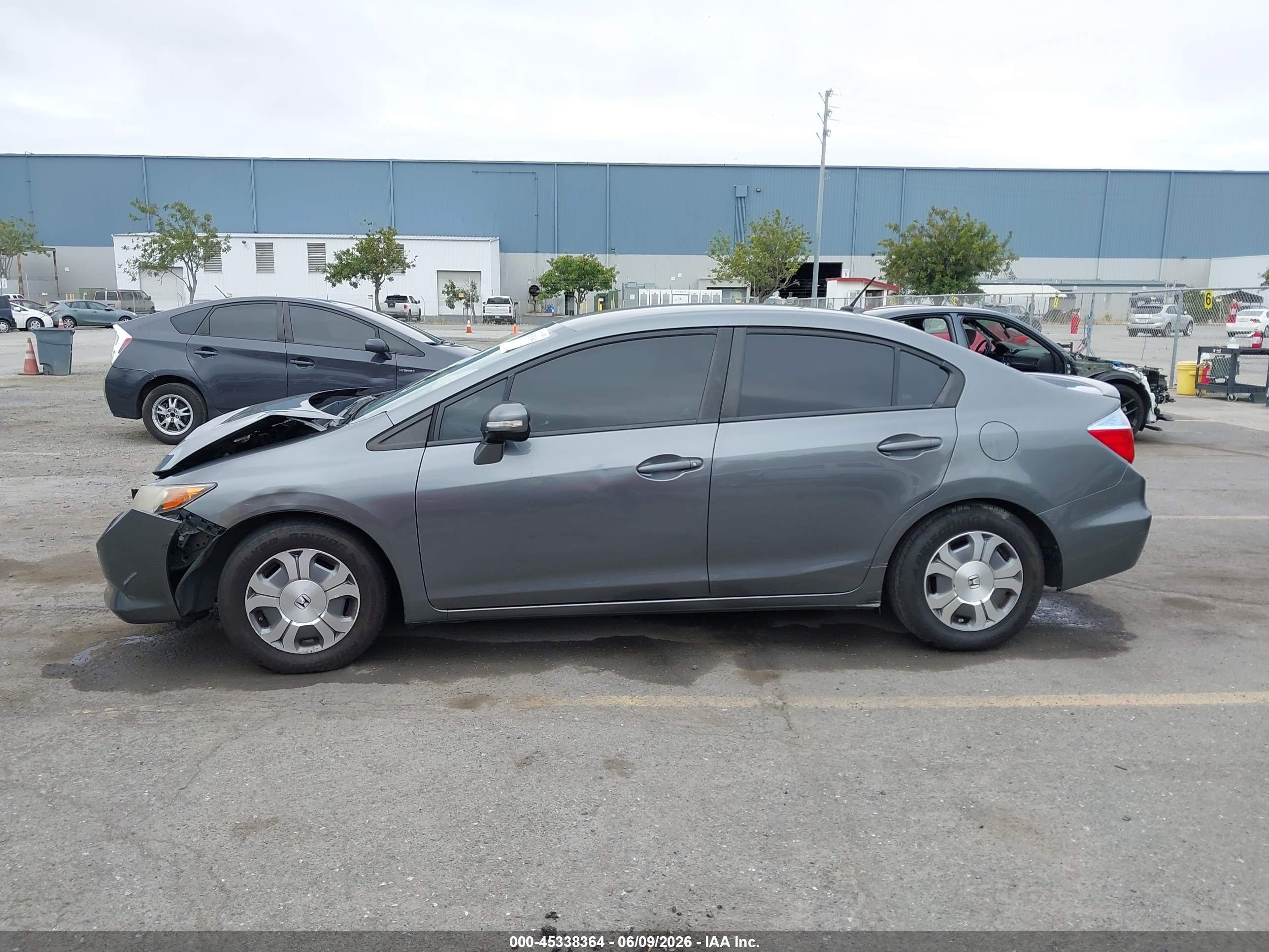 2012 Honda Civic Hybrid   Gray vin: JHMFB4F39CS010675