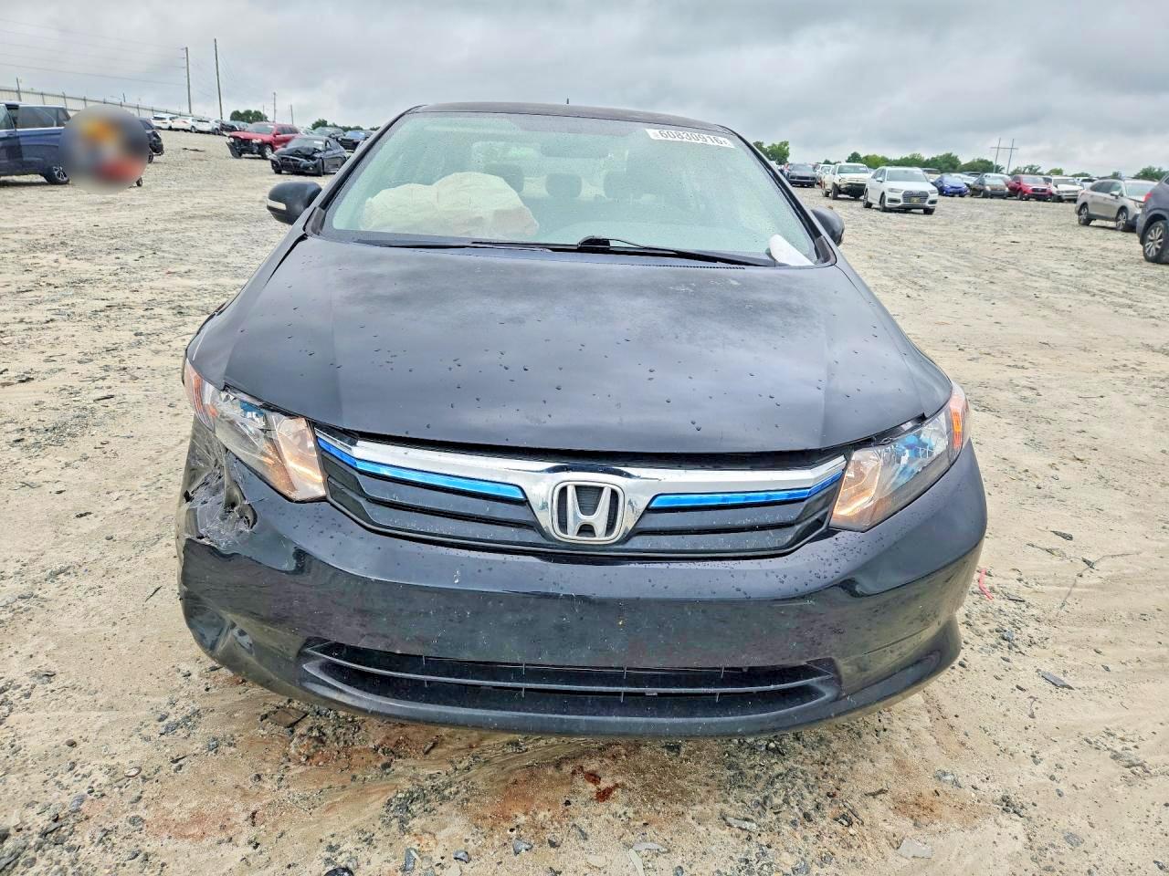 2012 Honda Civic Hybrid L Black vin: JHMFB4F3XCS007106