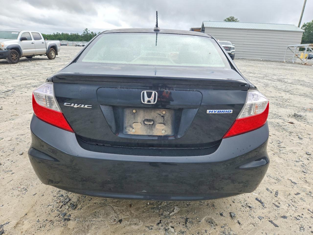 2012 Honda Civic Hybrid L Black vin: JHMFB4F3XCS007106