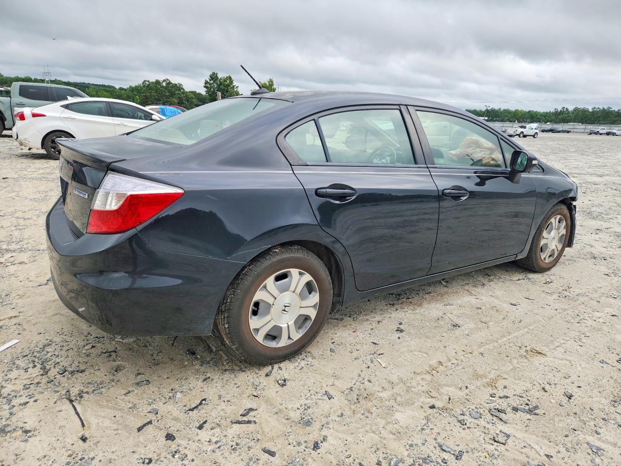 2012 Honda Civic Hybrid L Black vin: JHMFB4F3XCS007106