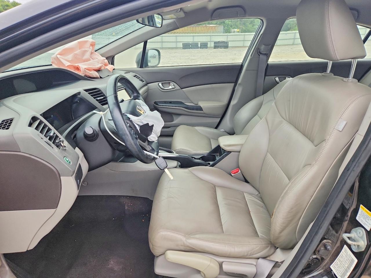 2012 Honda Civic Hybrid L Black vin: JHMFB4F3XCS007106