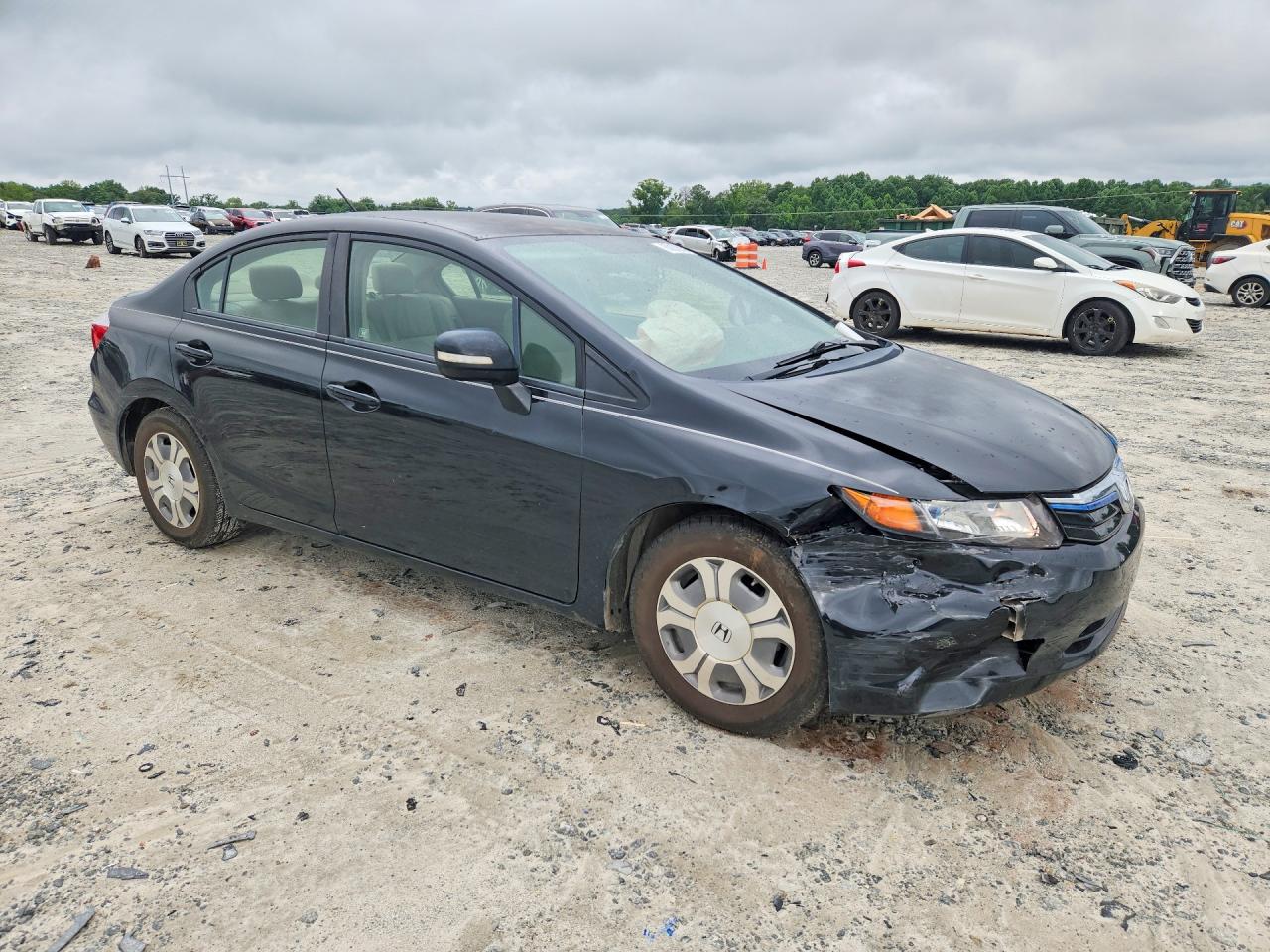 2012 Honda Civic Hybrid L Black vin: JHMFB4F3XCS007106