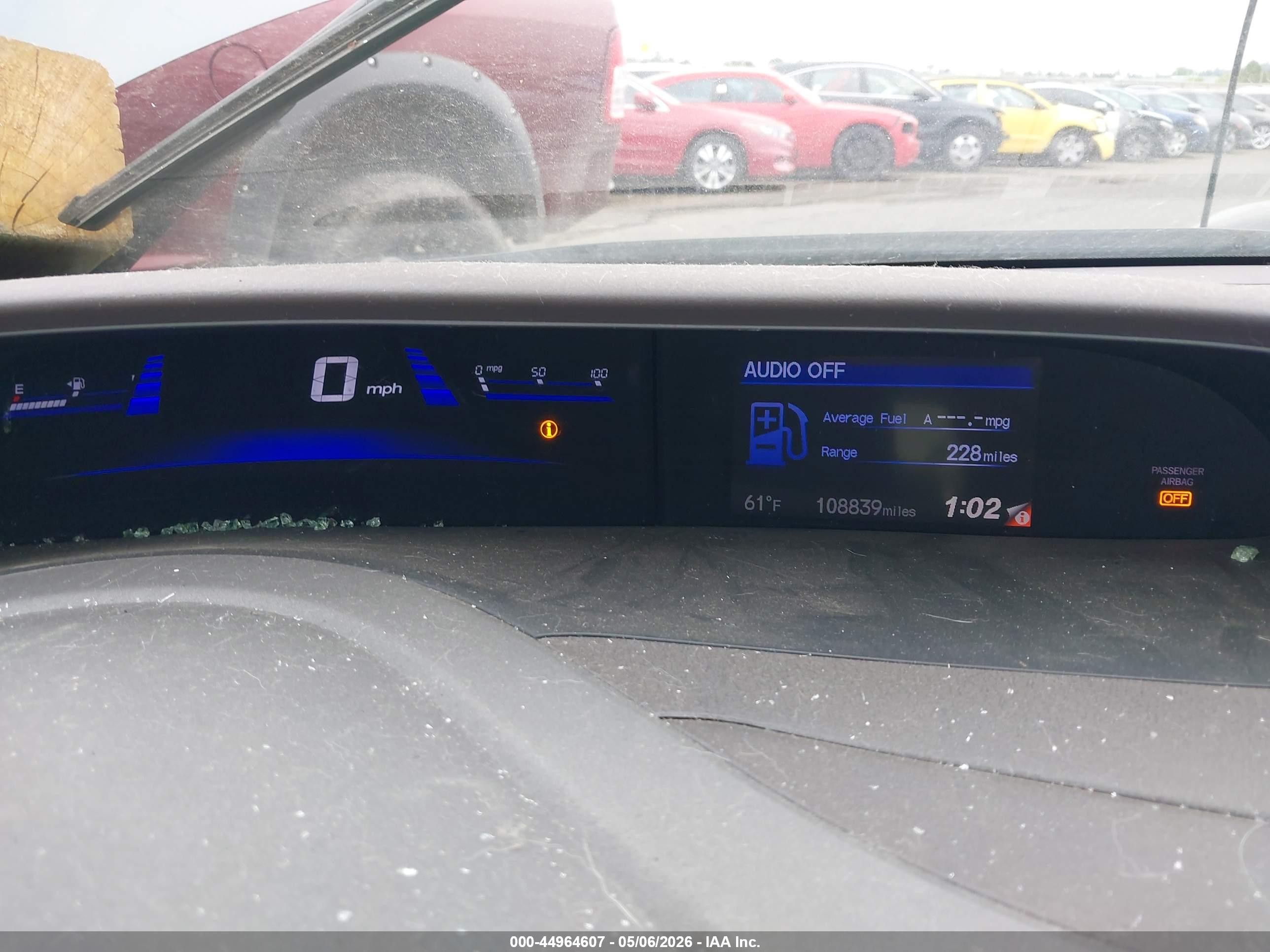 2012 Honda Civic Hybrid   Gray vin: JHMFB4F3XCS008305