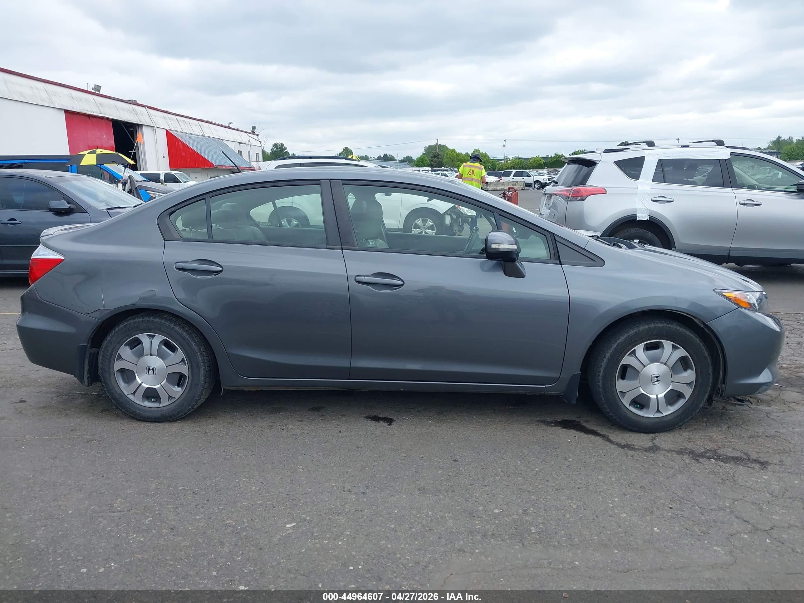 2012 Honda Civic Hybrid   Gray vin: JHMFB4F3XCS008305