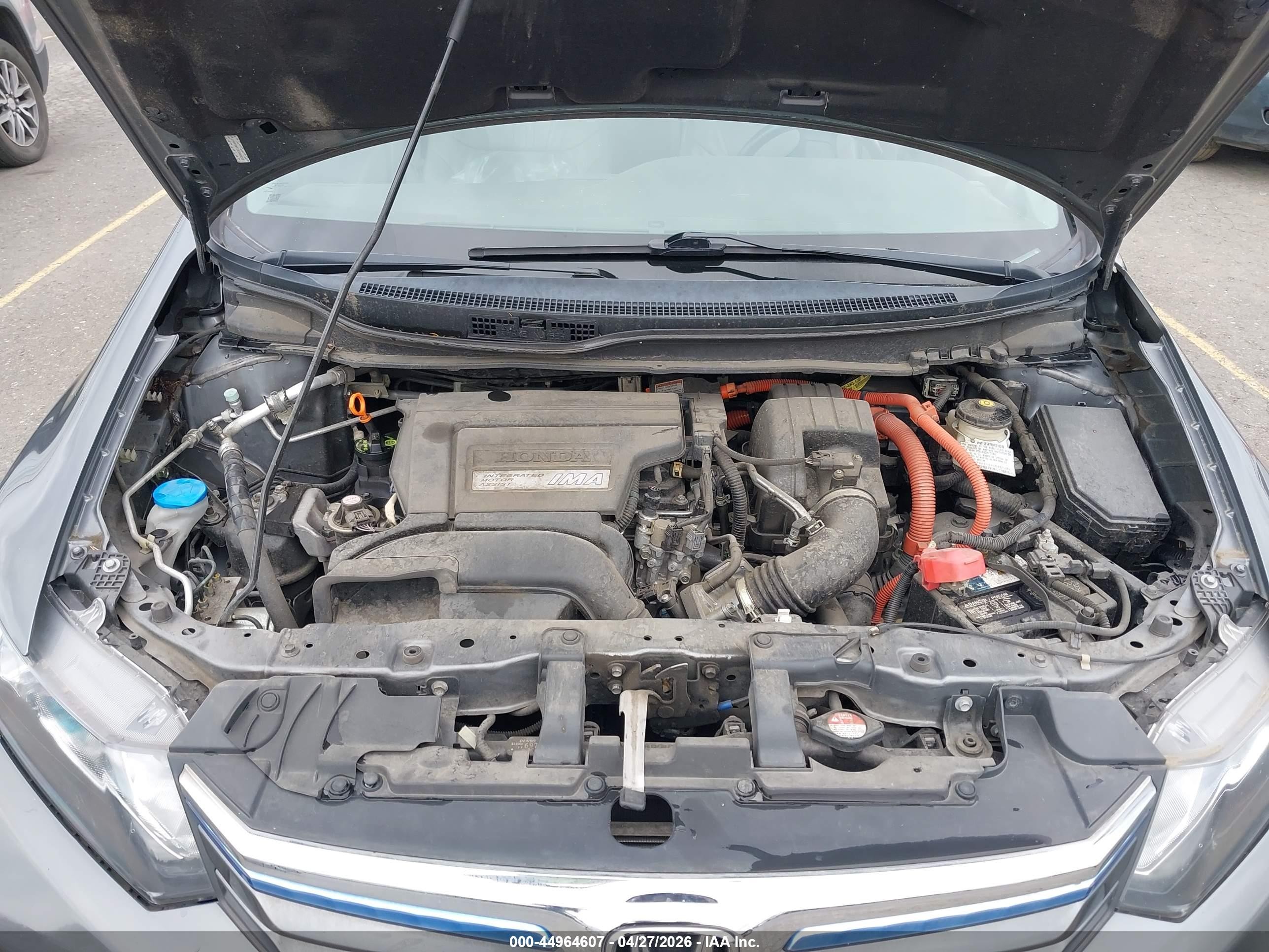 2012 Honda Civic Hybrid   Gray vin: JHMFB4F3XCS008305