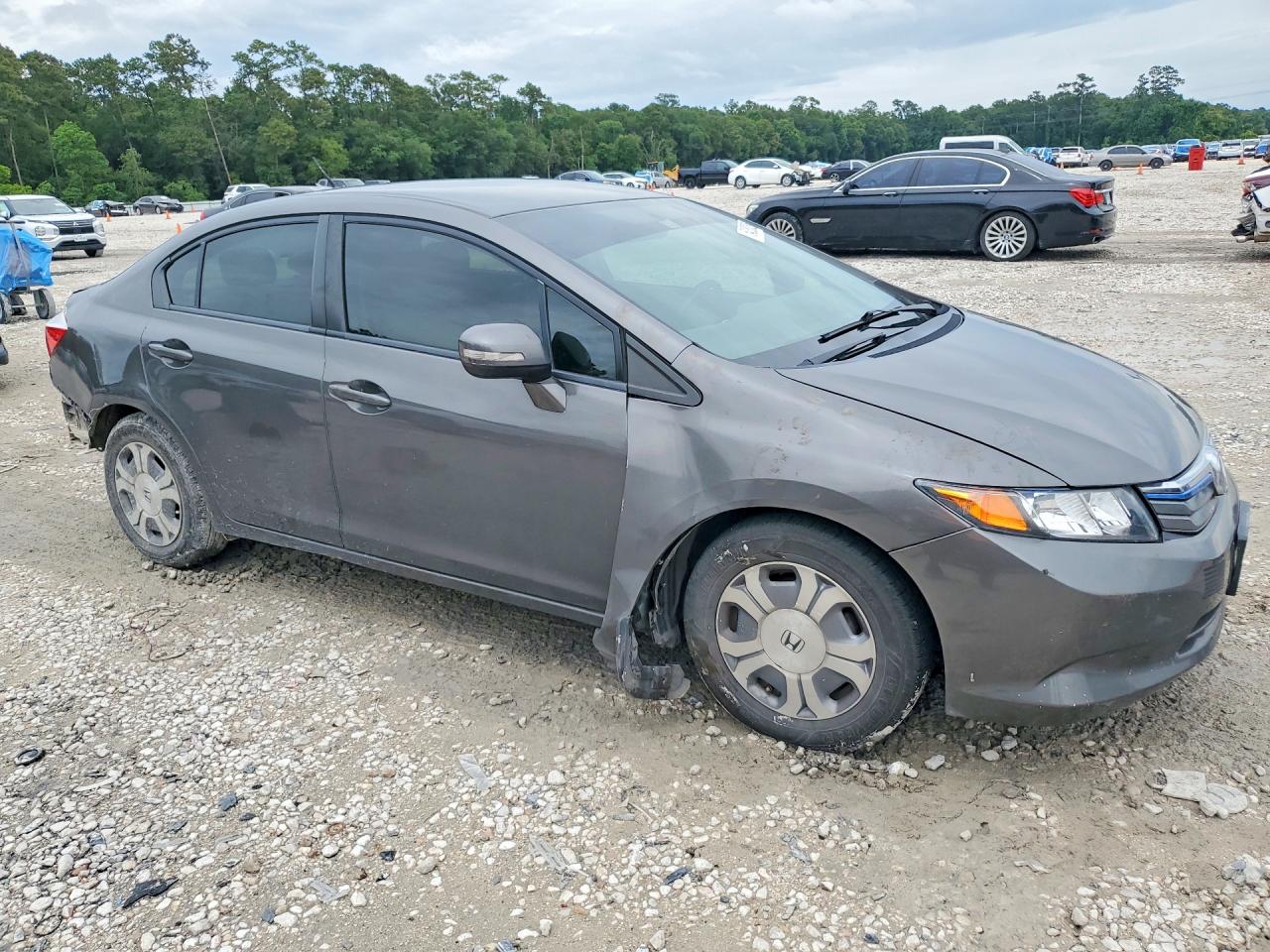 2012 Honda Civic Hybrid L Gray vin: JHMFB4F3XCS009261