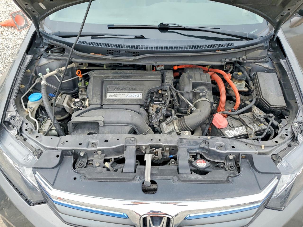 2012 Honda Civic Hybrid L Gray vin: JHMFB4F3XCS009261