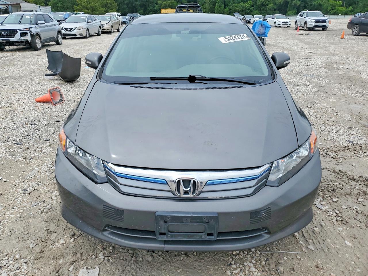 2012 Honda Civic Hybrid L Gray vin: JHMFB4F3XCS009261