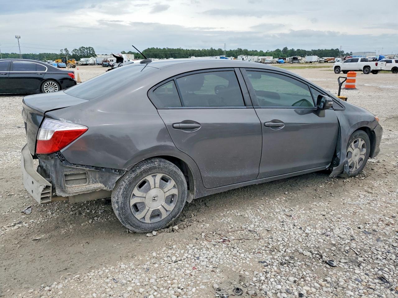 2012 Honda Civic Hybrid L Gray vin: JHMFB4F3XCS009261