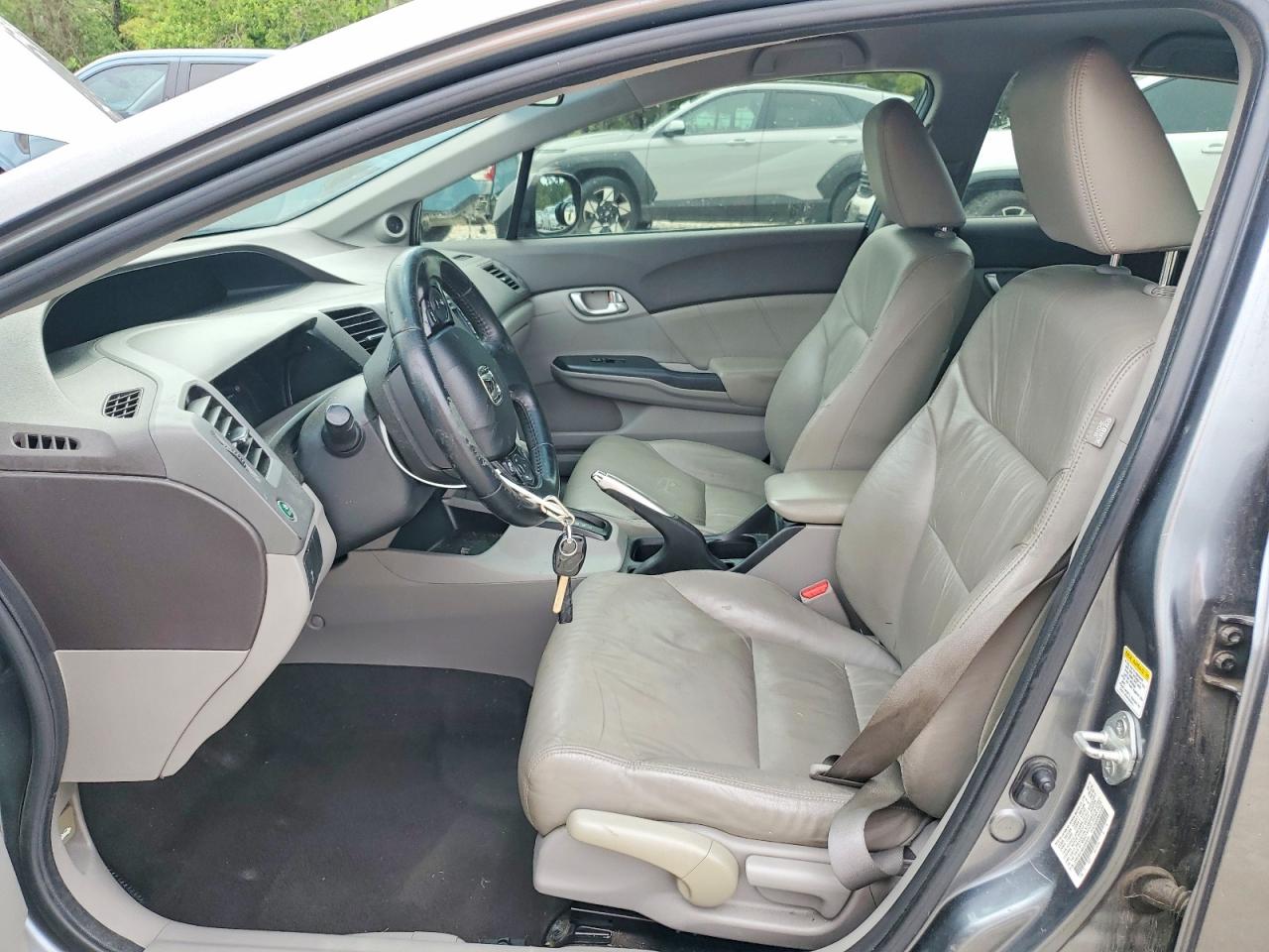 2012 Honda Civic Hybrid L Gray vin: JHMFB4F3XCS009261