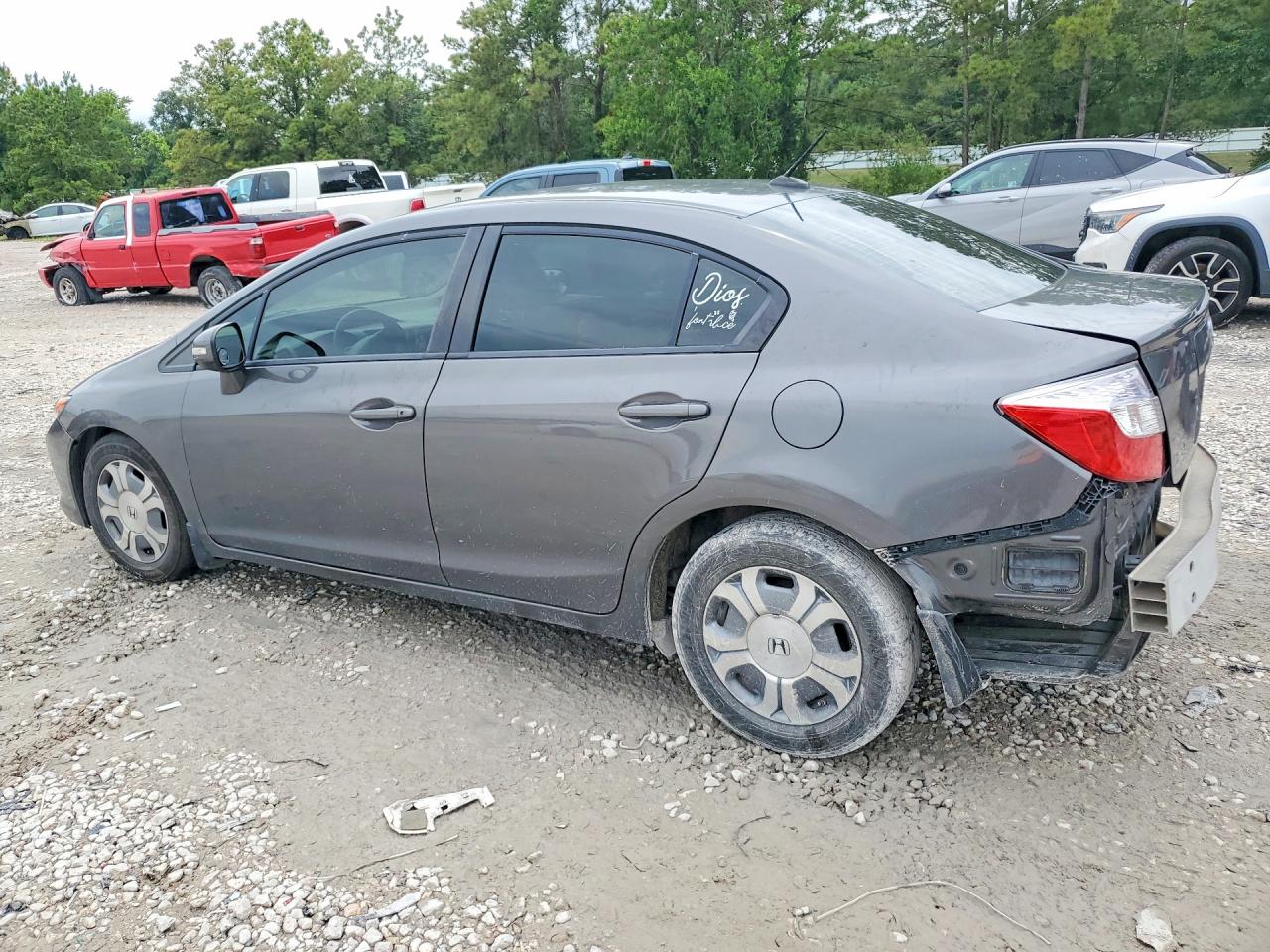 2012 Honda Civic Hybrid L Gray vin: JHMFB4F3XCS009261